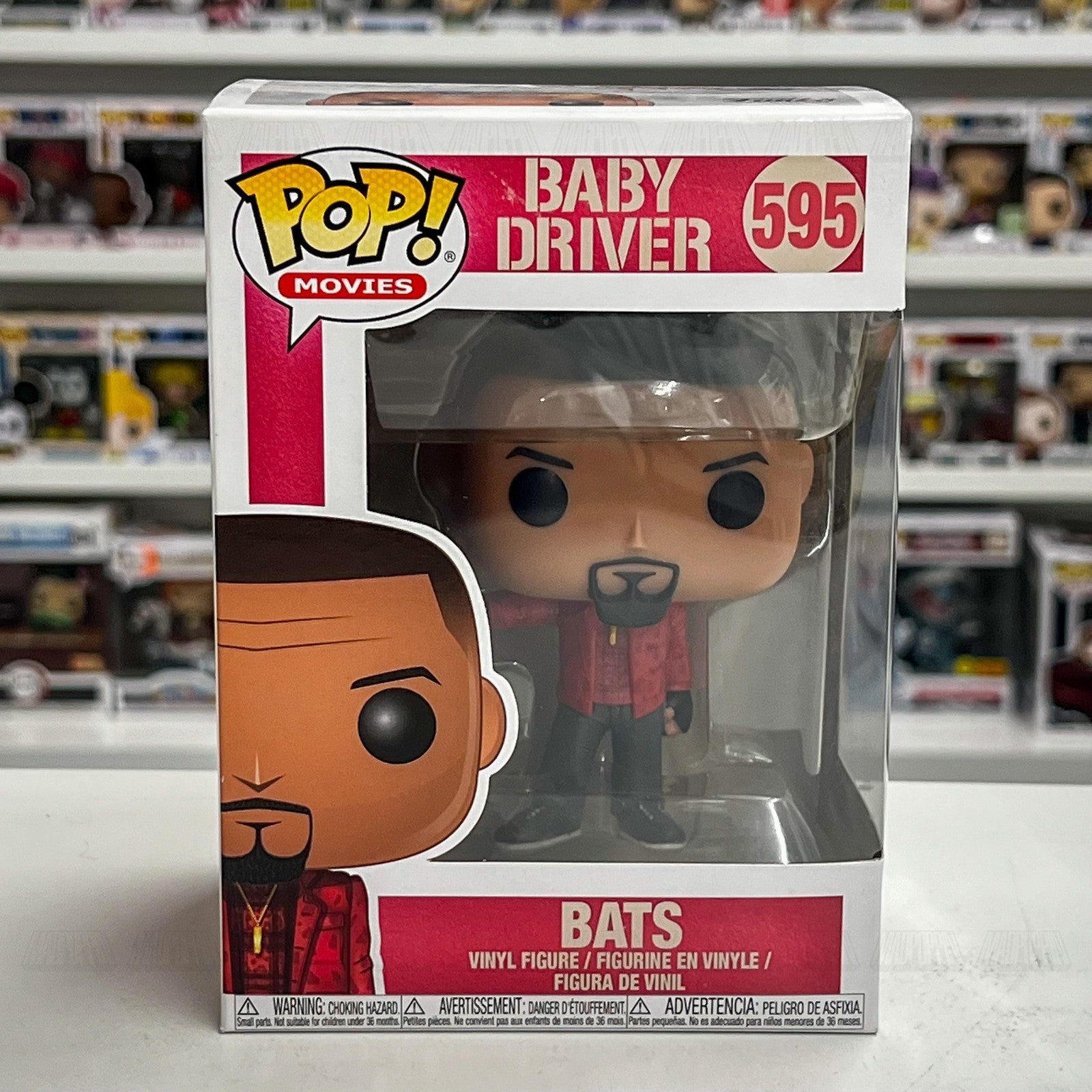 Funko Pop Movies Baby Driver Bats #595 Vinyl Figure Collectible New In Box NIB
