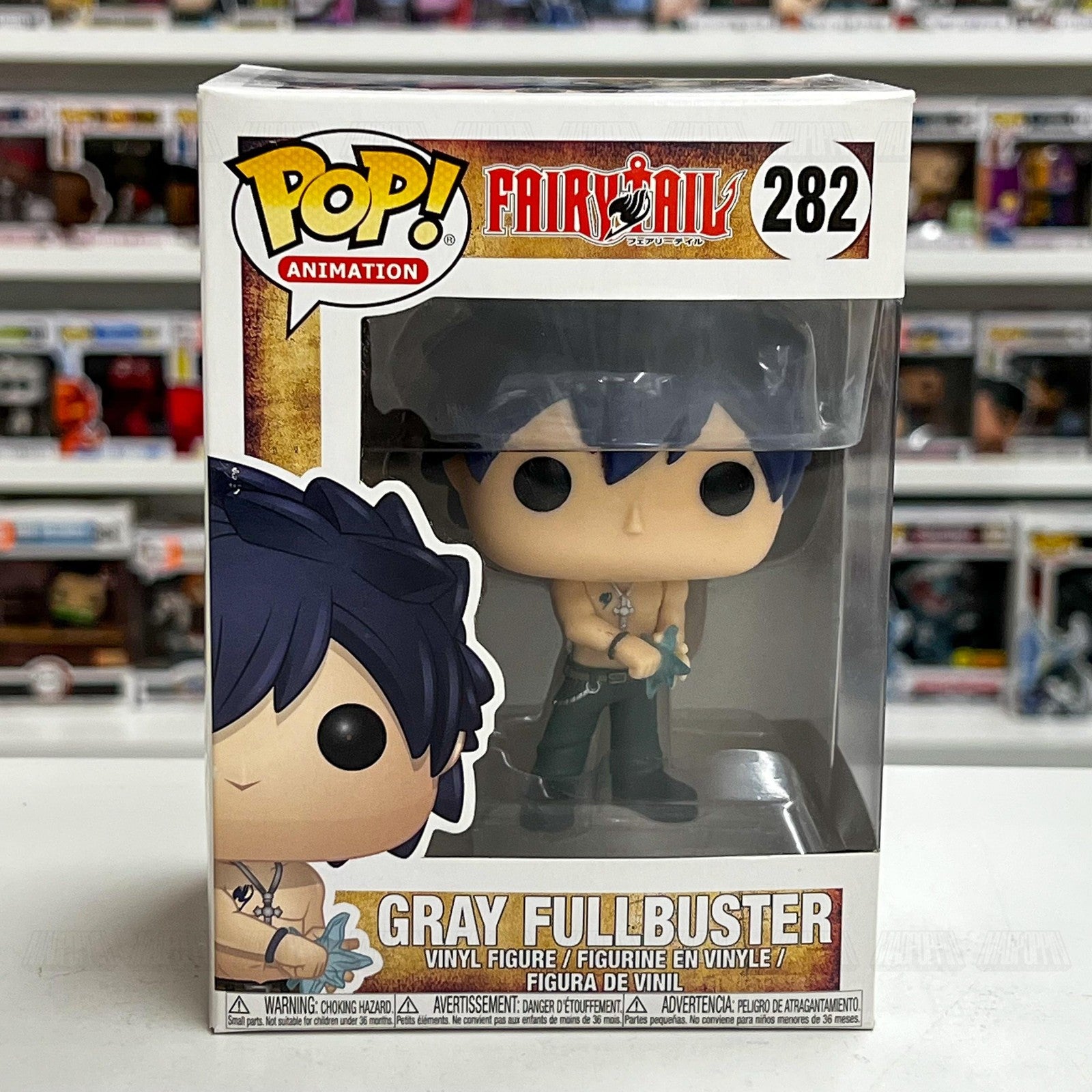 Funko Pop Animation Fairy Tail Gray Fullbuster #282 Vinyl Figure Anime Boxed