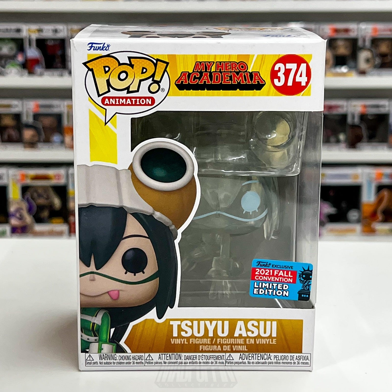 Funko Pop! My Hero Academia Tsuyu Asui #374 Fall Convention Limited Anime Figure