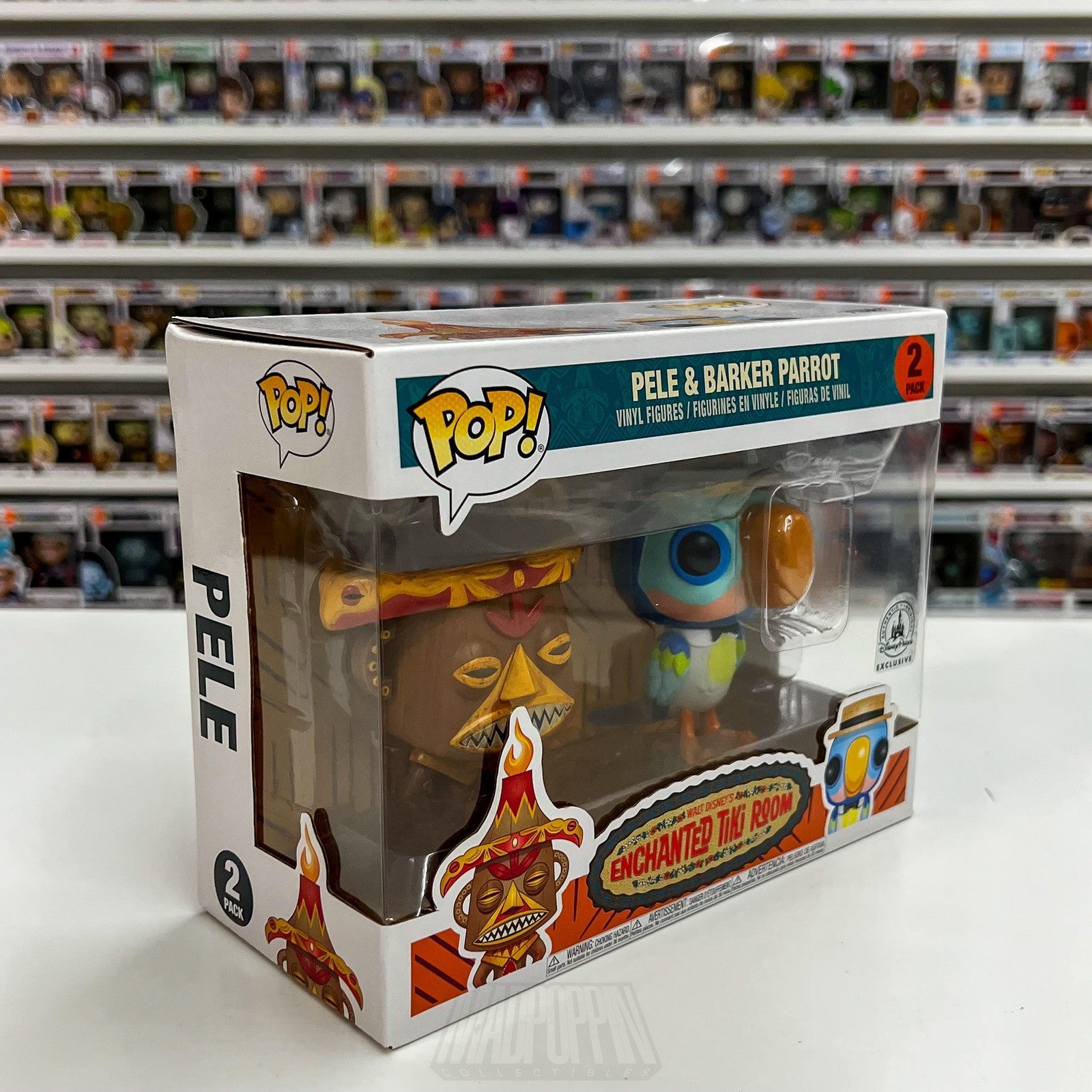 Funko Pop Disney Parks Enchanted Tiki Room Pele & Barker Parrot 2 Pack Exclusive