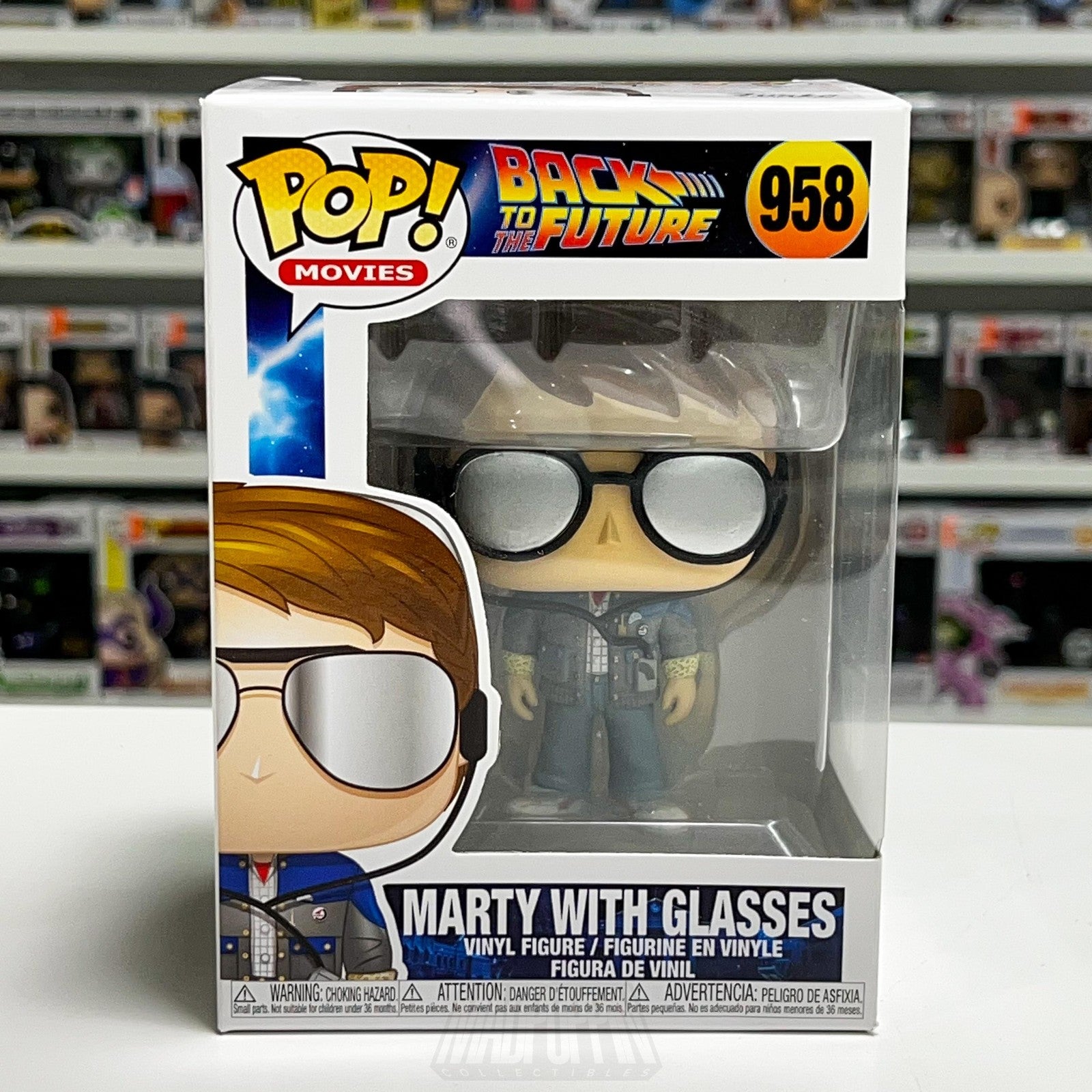 Funko POP! Movies Back to the Future Marty with Glasses #958 Vinyl Figure Toy