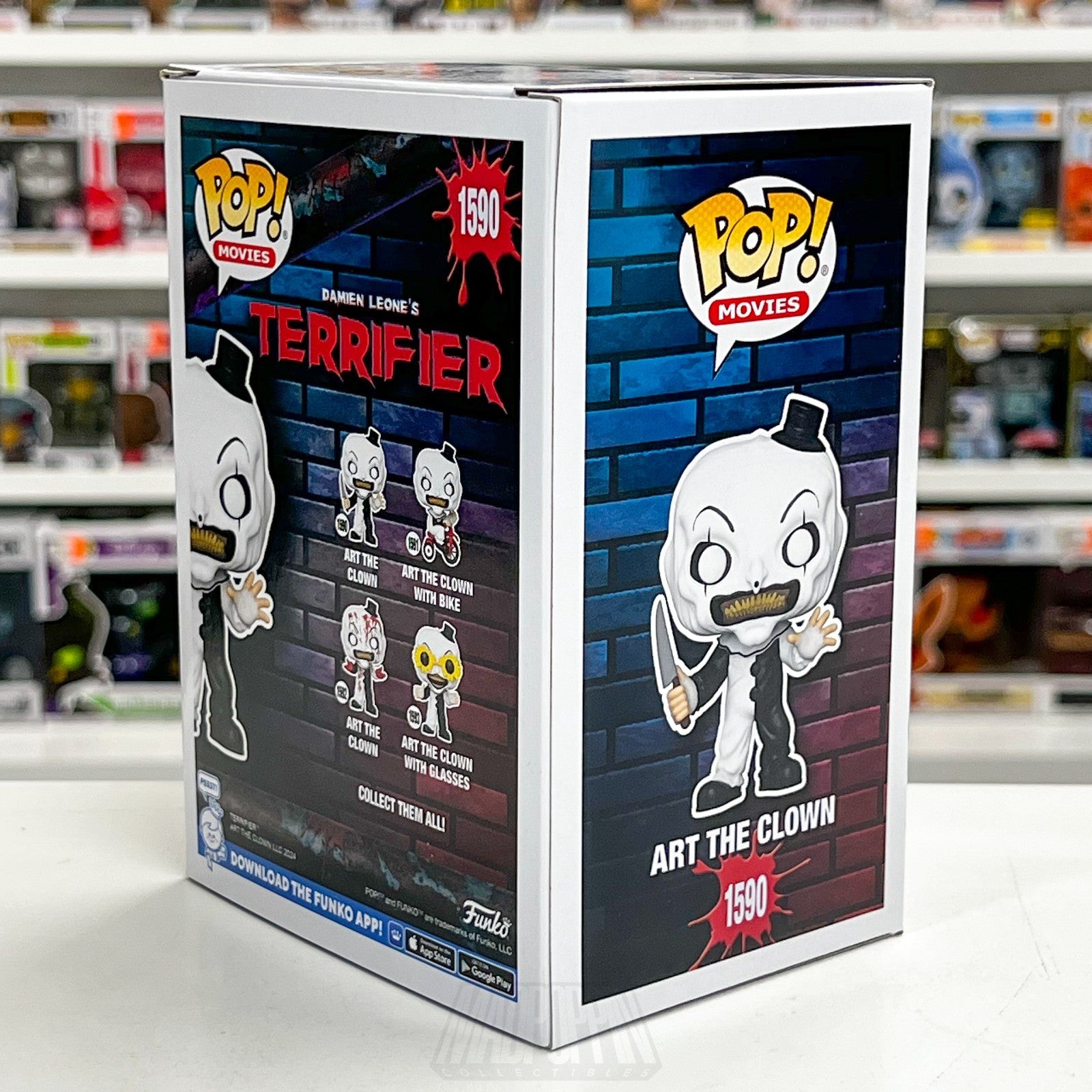 Funko Pop Movies Terrifier Art the Clown w/Knife 1590 Horror Clown Vinyl Figure4