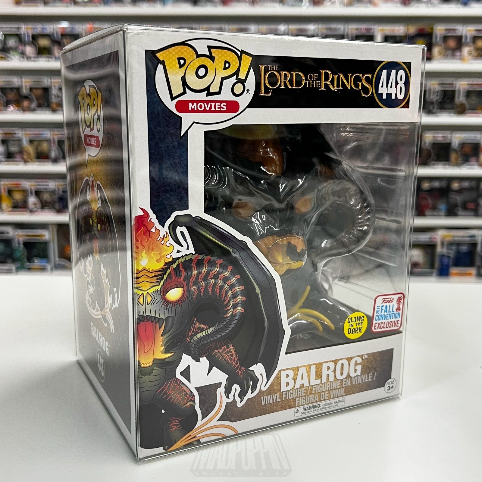 Funko Pop Movies Lord of the Rings LOTR Balrog Glow NYCC 448 6 Inch Vinyl Figure12