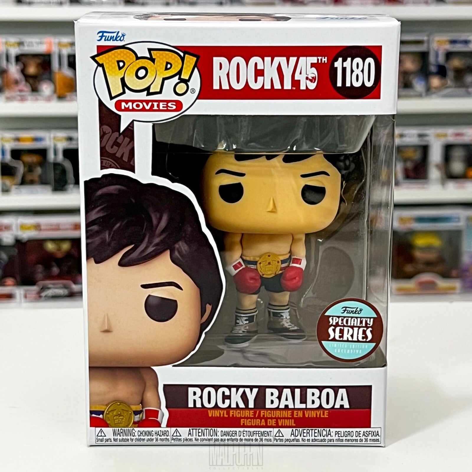 Funko Pop Movies Rocky Balboa w/Championship Belt Specialty Series Boxing 1180