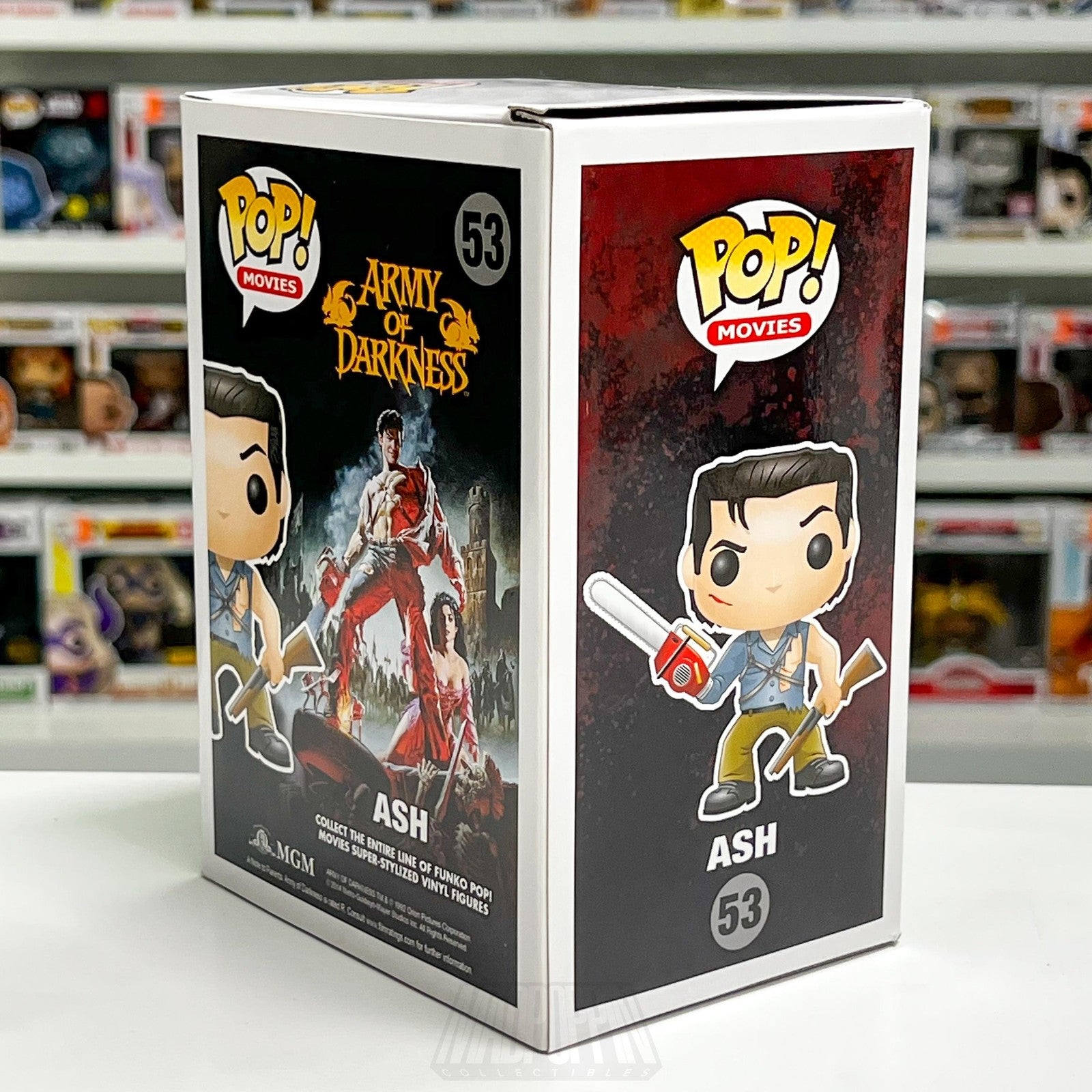 Funko Pop Movies Army of Darkness Ash 53 VAULTED Figure Box Wear Horror Movie