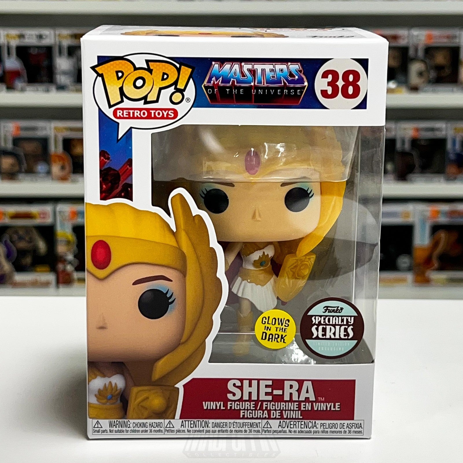 Funko POP Retro Toys Masters of the Universe She-Ra 38 Glow Specialty Series Toy