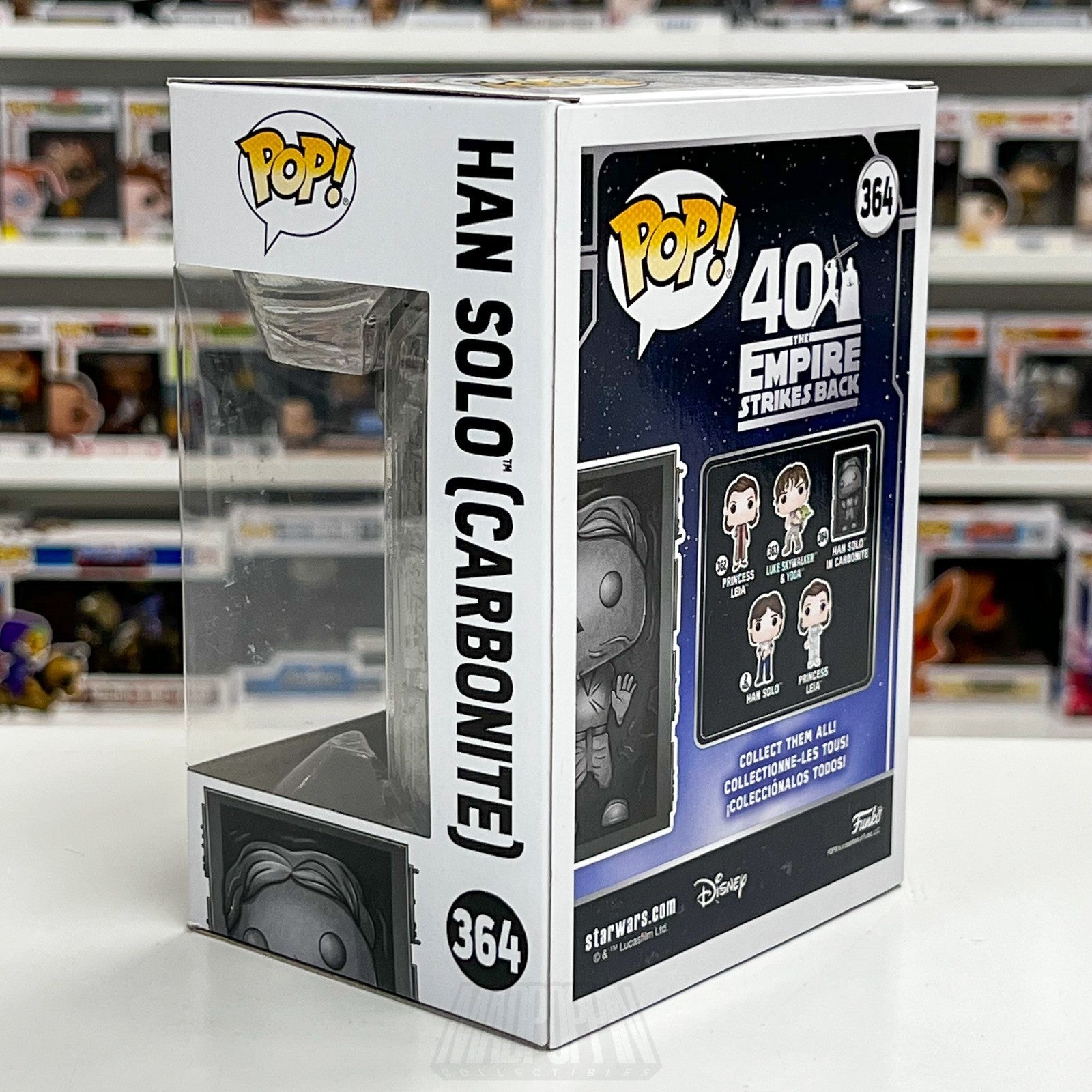 Funko Pop Star Wars Empire Strikes Back 40th Han Solo Carbonite 364 Vinyl Figure2