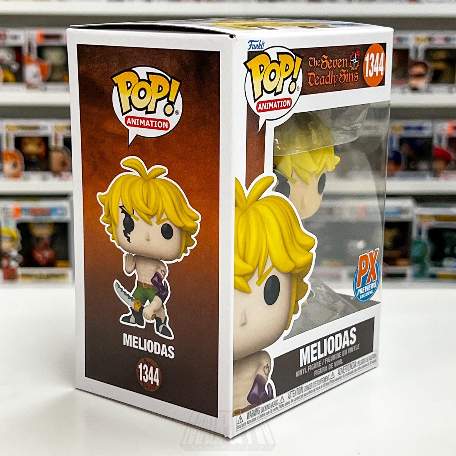 Funko Pop Animation Seven Deadly Sins Meliodas 1344 PX Previews Vinyl Anime Toys