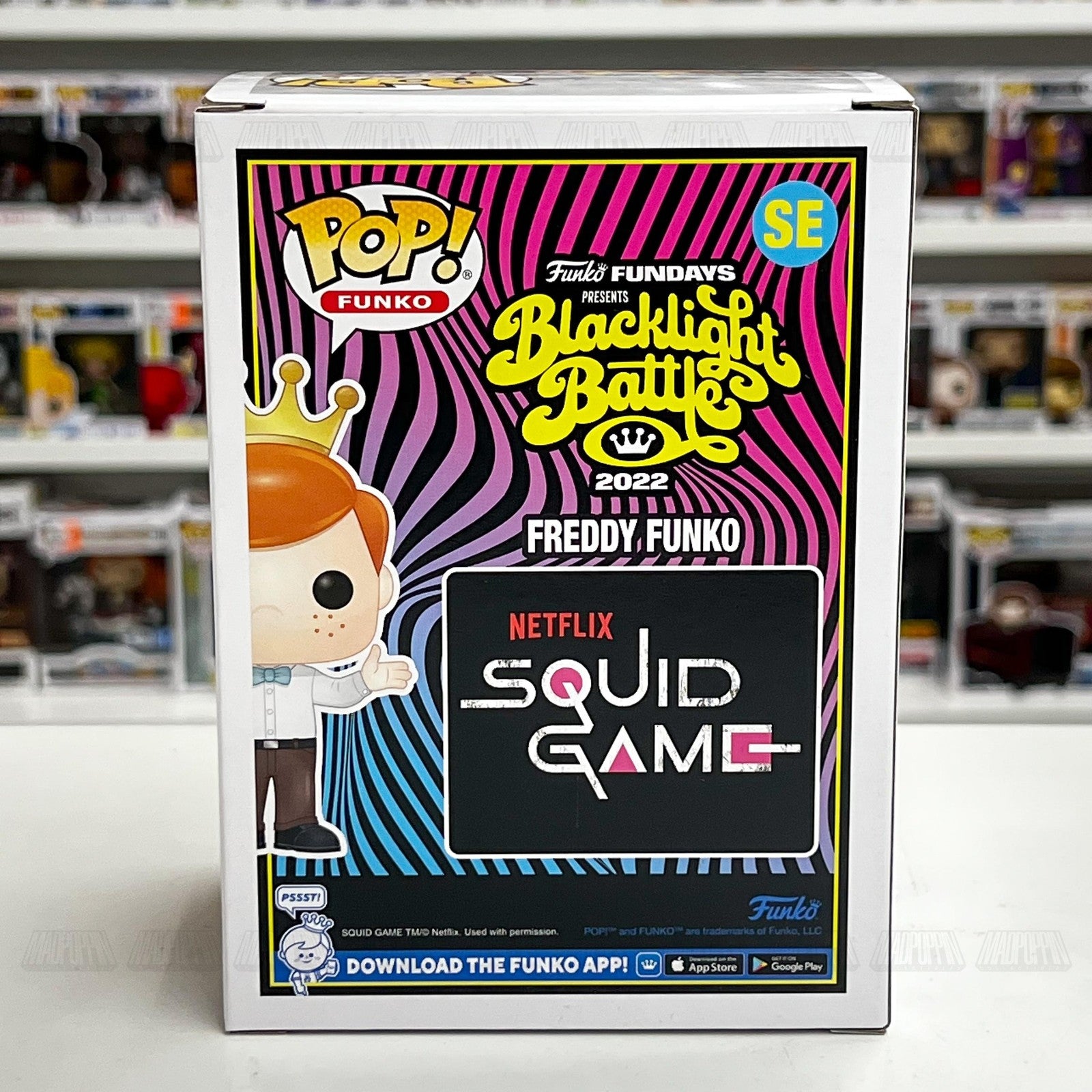 Funko Pop Freddy Funko Player 456 Squid Game SE Blacklight Battle 2022 2000 PCS