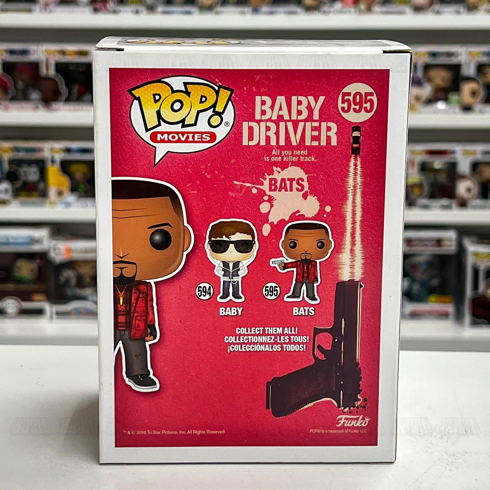 Funko Pop Movies Baby Driver Bats #595 Vinyl Figure Collectible New In Box NIB
