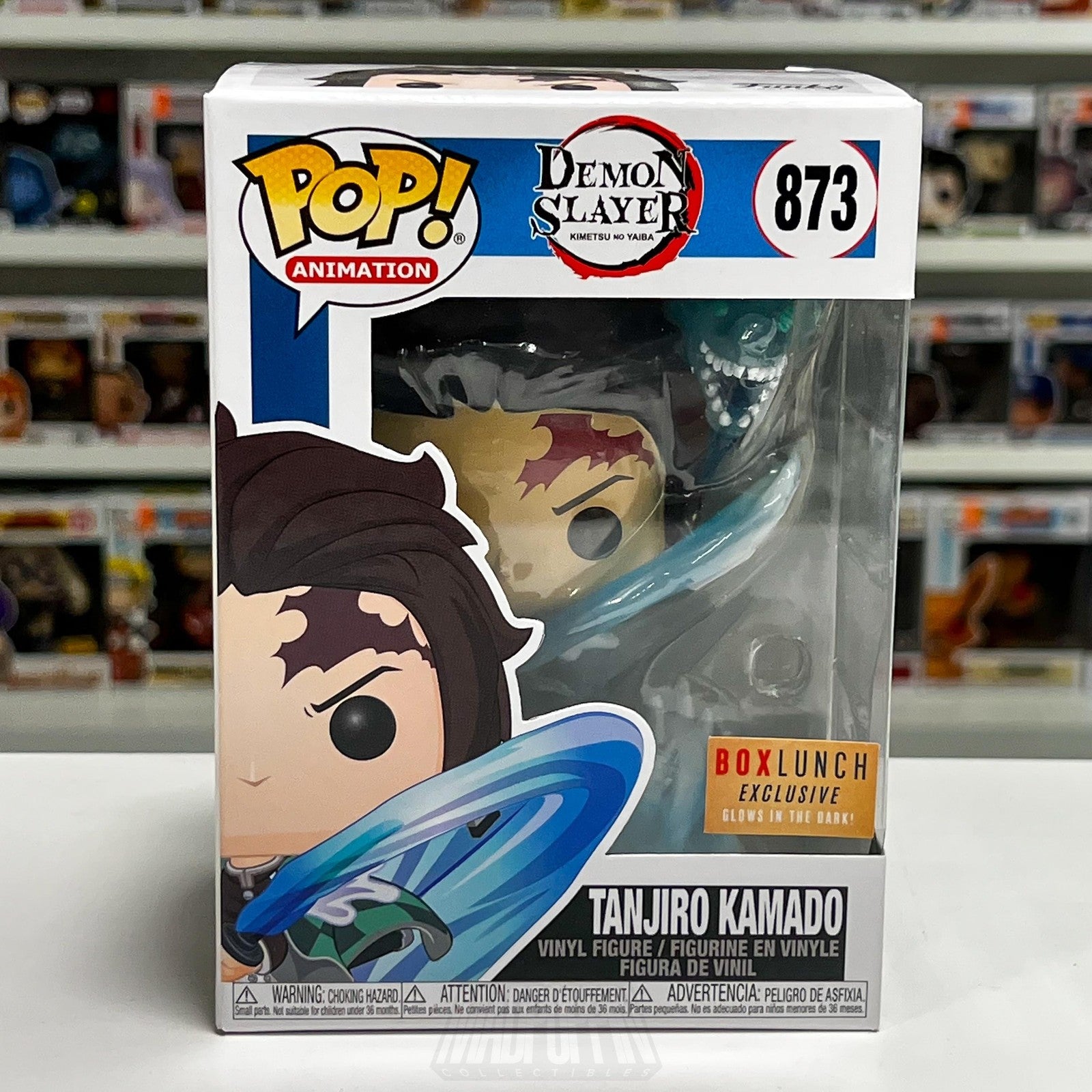 Funko Pop Demon Slayer Tanjiro Kamado #873 BoxLunch Glow Vinyl Figure Anime NIB