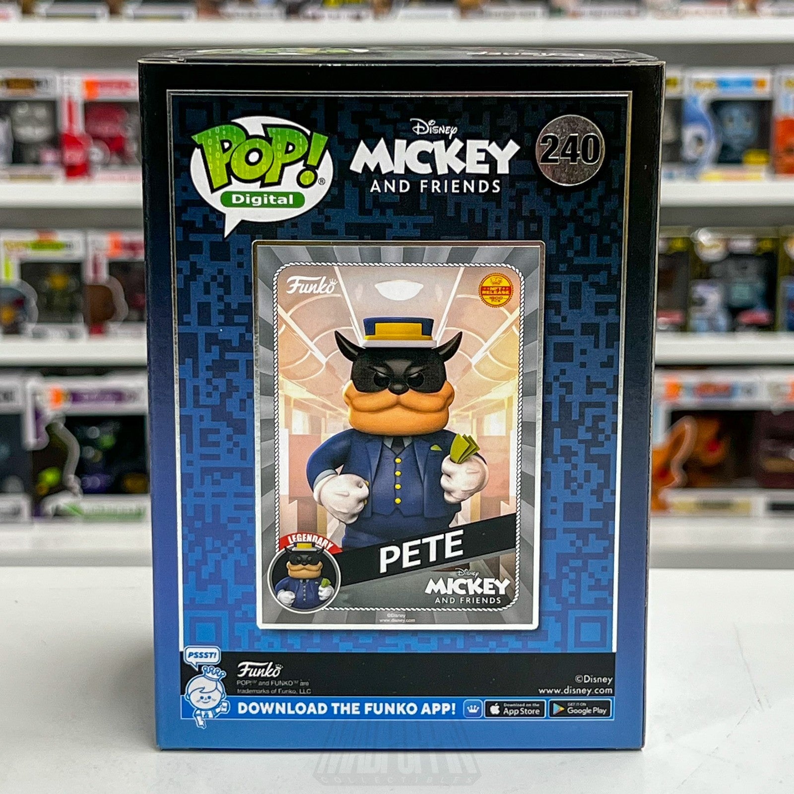 Funko Pop Digital Release Disney Mickey & Friends Pete 240 Peg Leg Vinyl Figure3