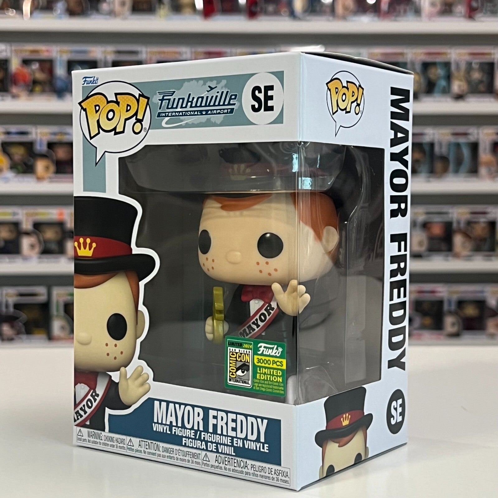 Funko Pop Funkoville International Mayor Freddy SDCC 2024 Official Sticker SE