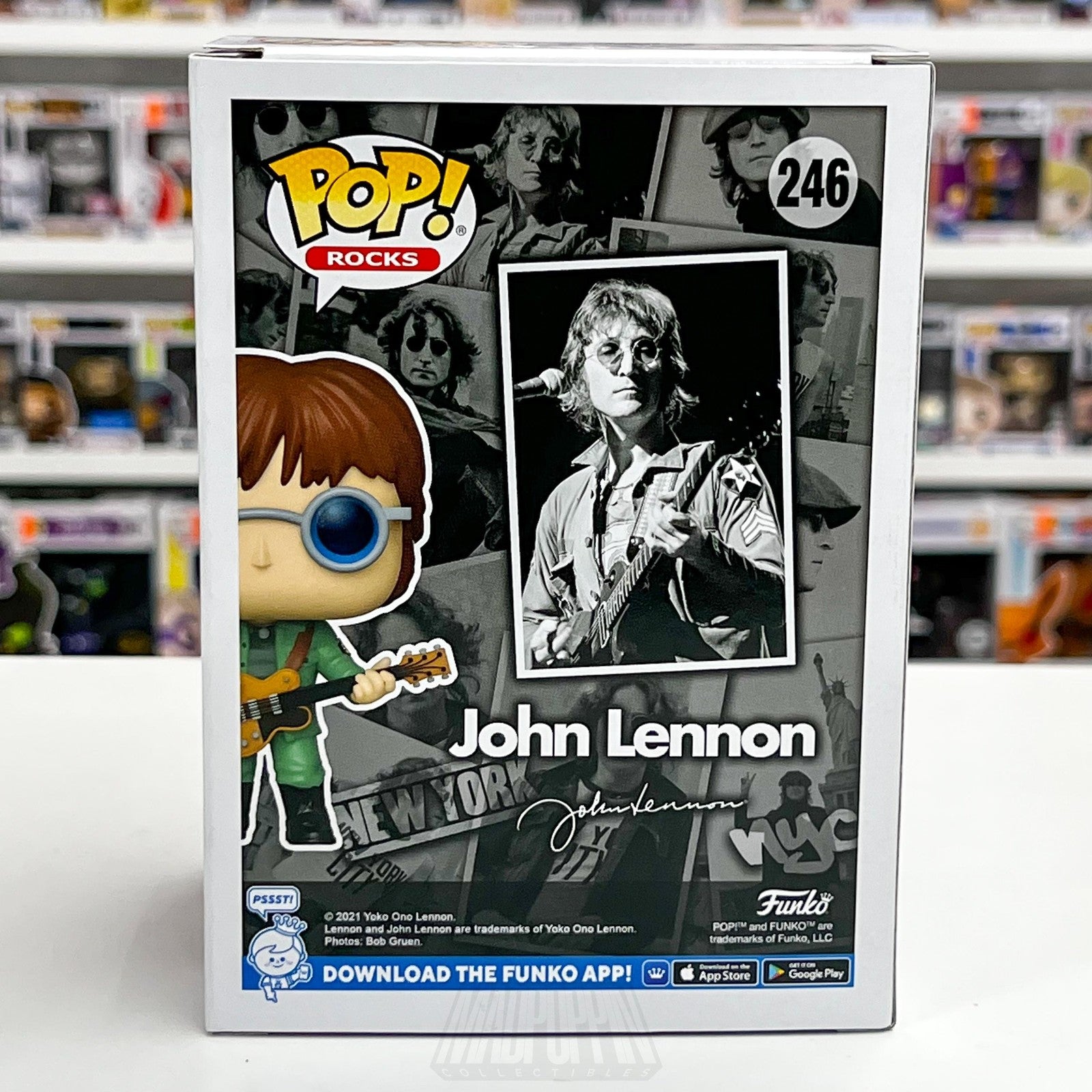 Funko Pop! Rocks John Lennon #246 Vinyl Figure Guitar Blue Glasses Collectible3