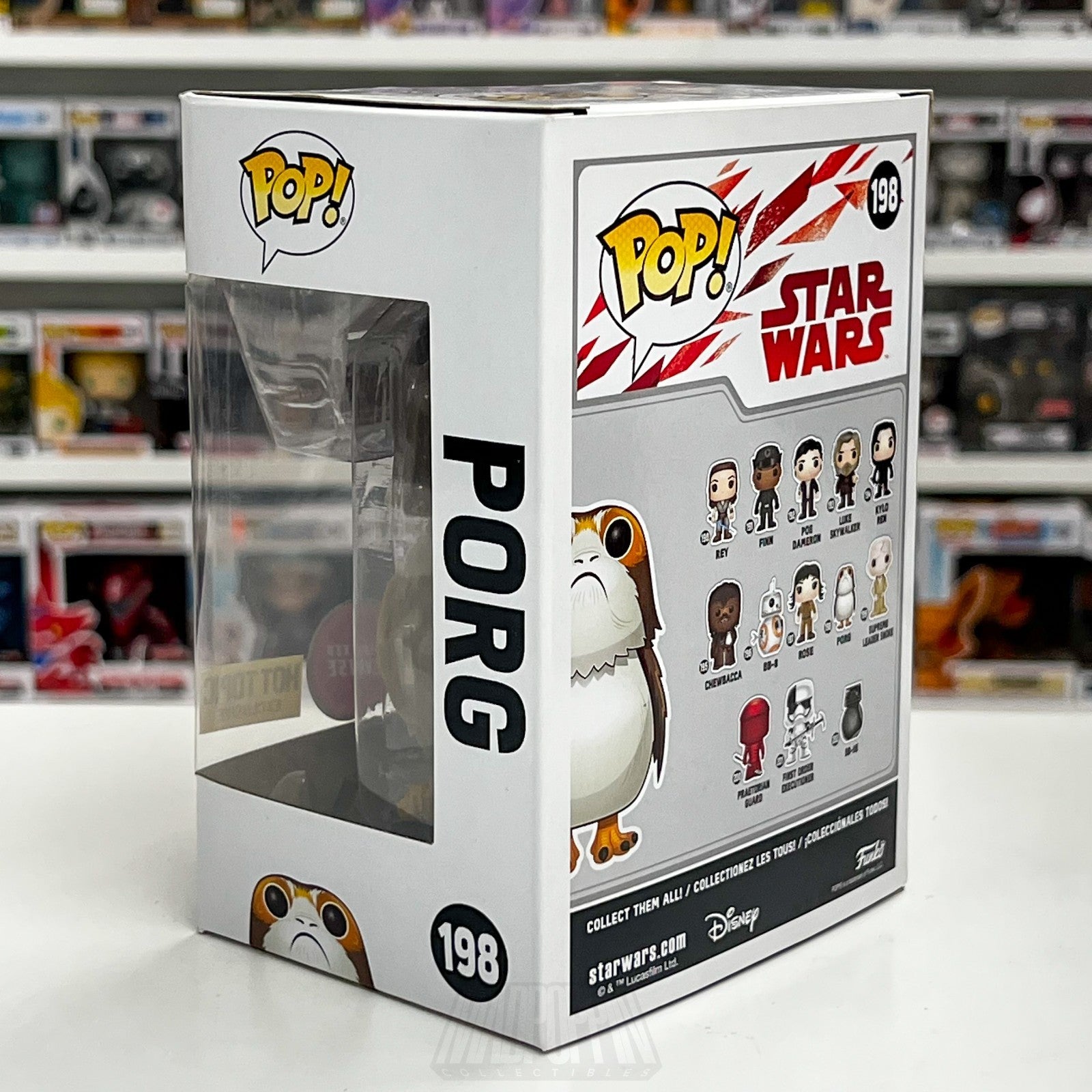 Funko Pop Star Wars Porg Open Mouth Flocked Chase Hot Topic 198 Toy Vinyl Figure2