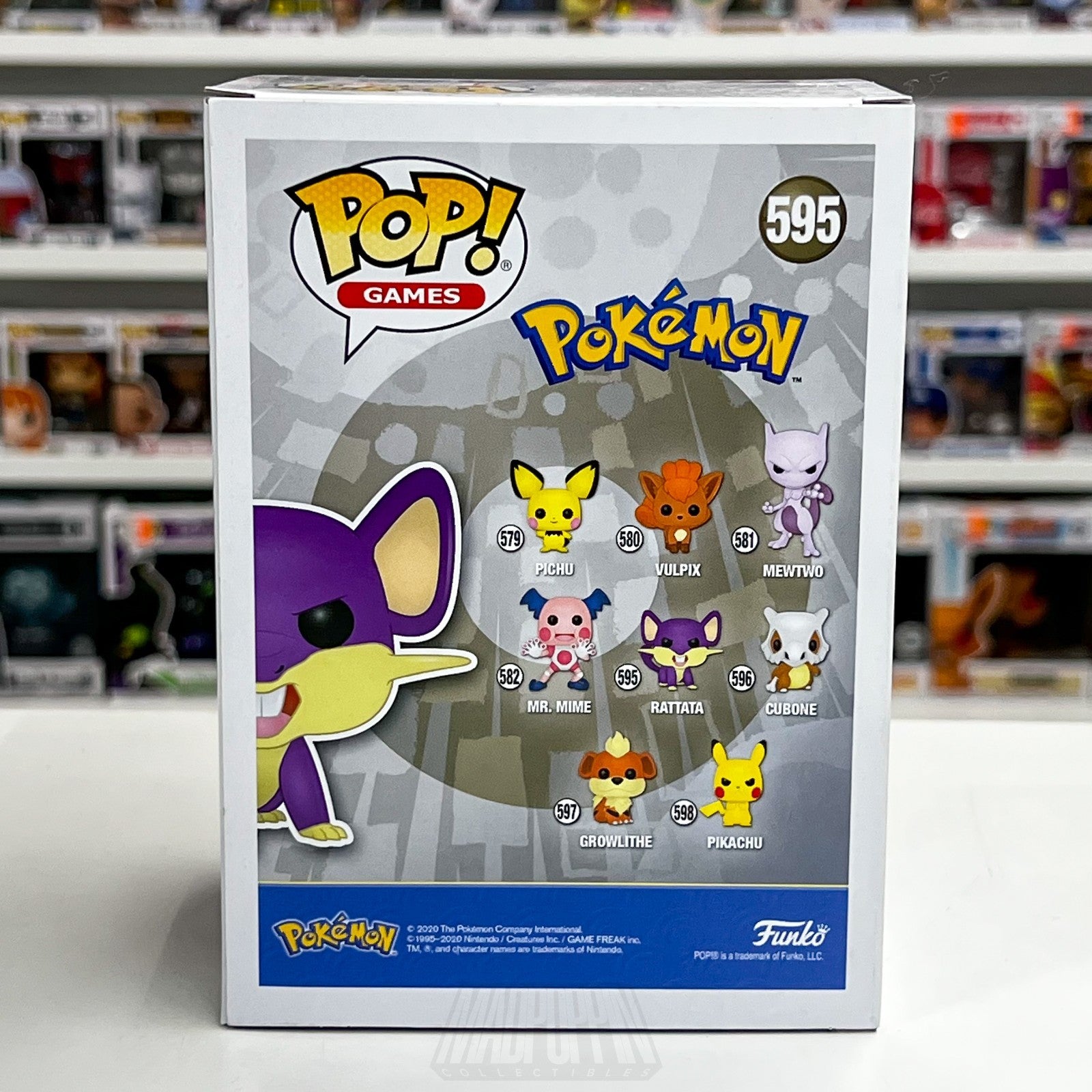 Funko Pop Video Games Pokemon Rattata 595 Japanese TCG Rodent Vinyl Figure3