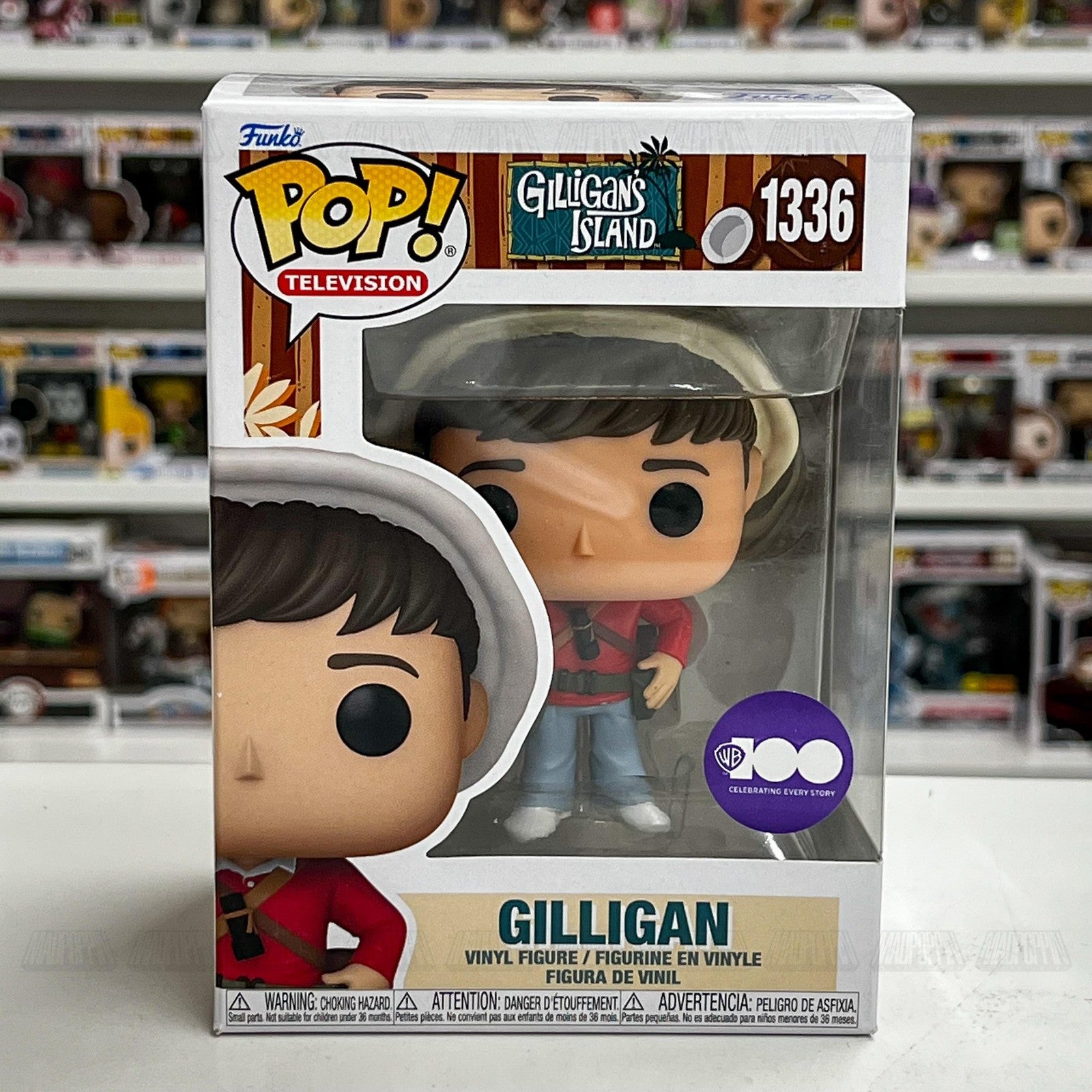 Funko Pop Gilligan's Island Gilligan 1336 Vinyl Figure WB100 Exclusive New TV