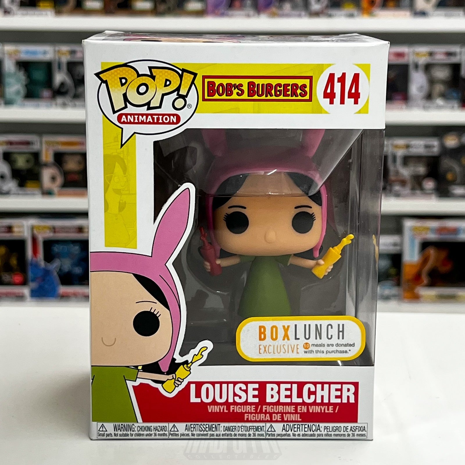 Funko Pop Animation Bobs Burgers Louise Belcher Ketchup Mustard BoxLunch 414 Toy0