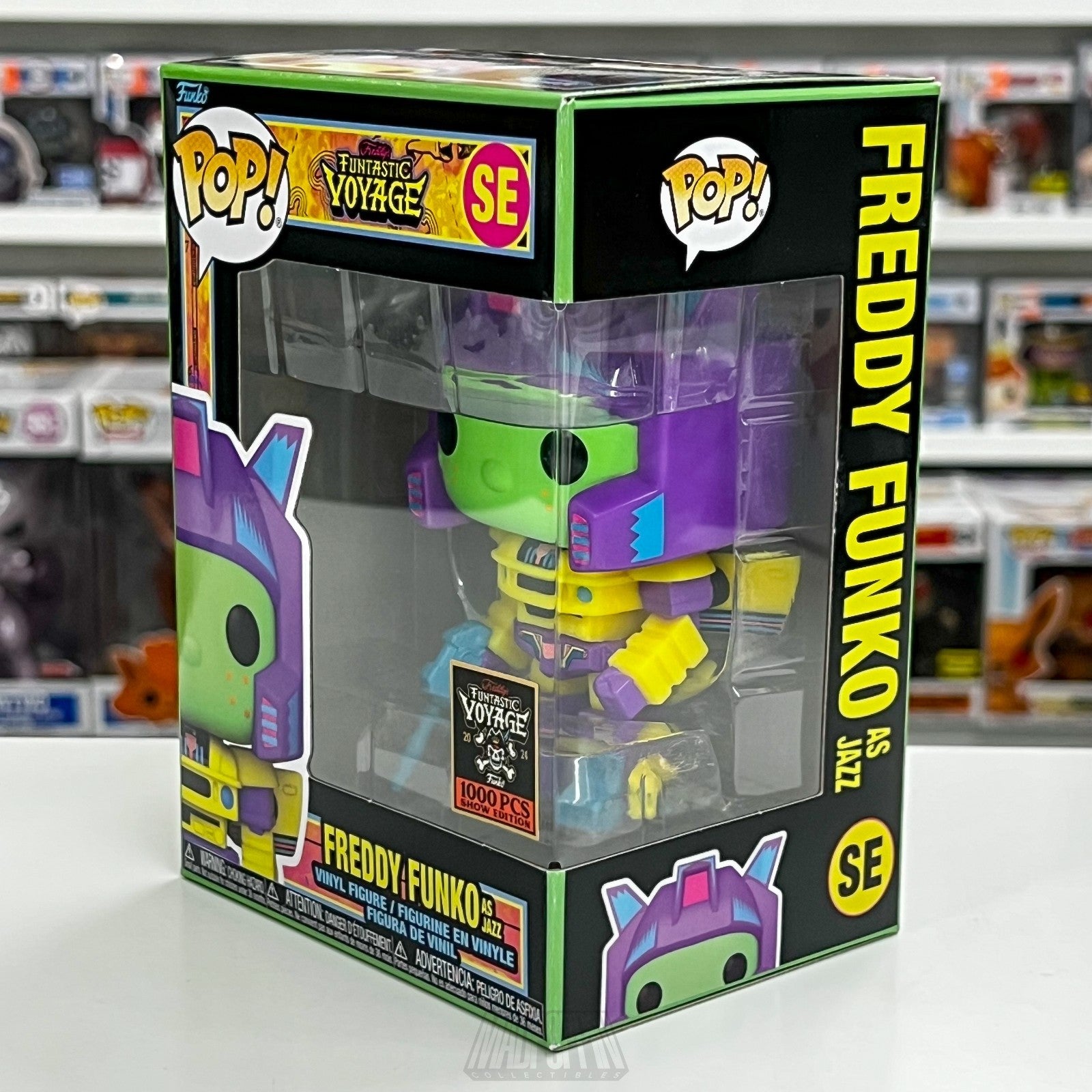 Funko Pop Fundays Freddy as Jazz Transformers Blacklight Show Edition 1000 PCS