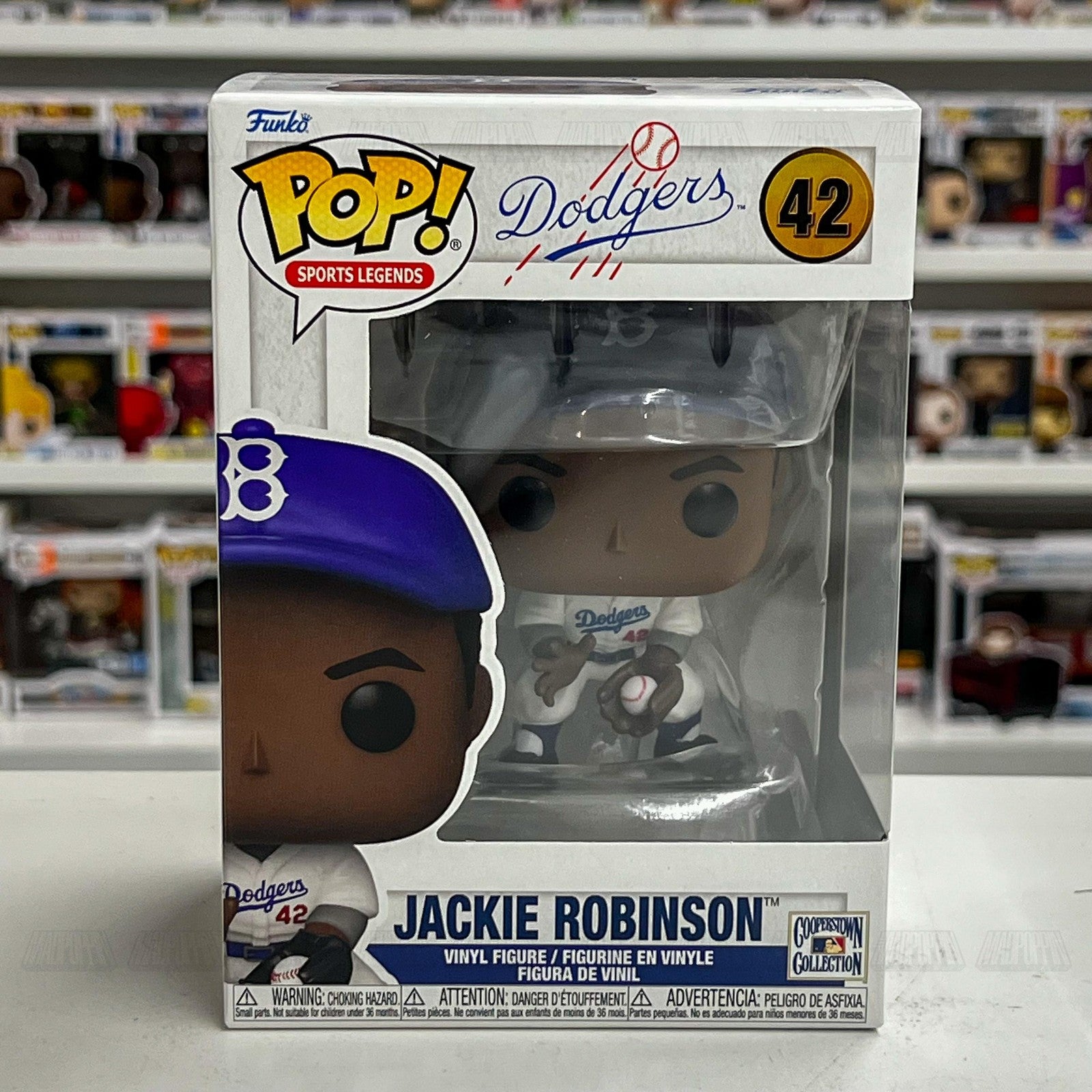 Funko Pop Jackie Robinson Dodgers 42 MLB Sports Legends Vinyl Figure New