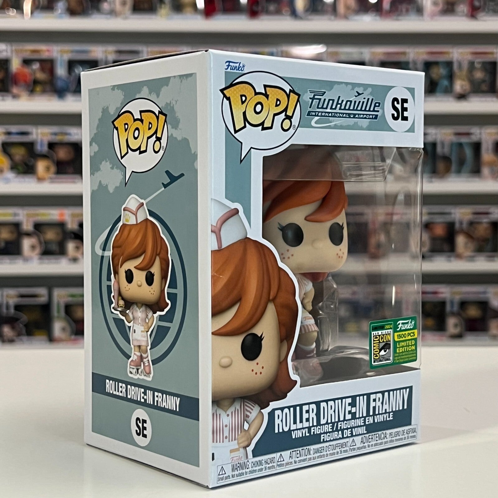 Funko Pop Funkoville Roller Drive In Franny  SDCC 2024 Official Sticker SE