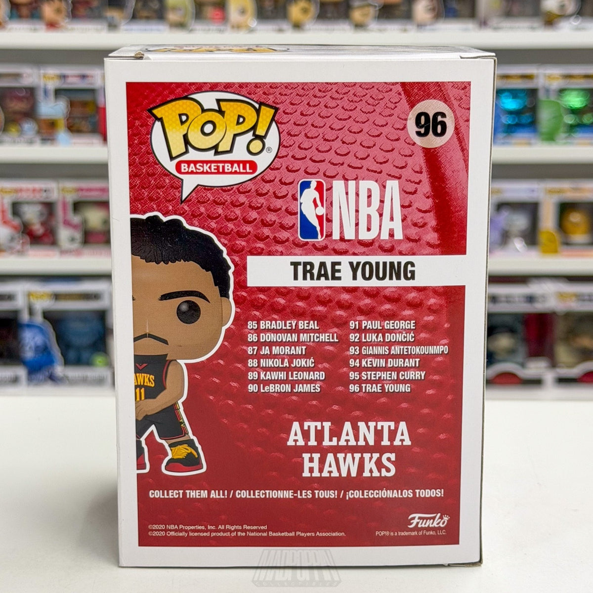 Funko Pop NBA Basketball Atlanta Hawks Trae Young Black Jersey 96 Vinyl Figure