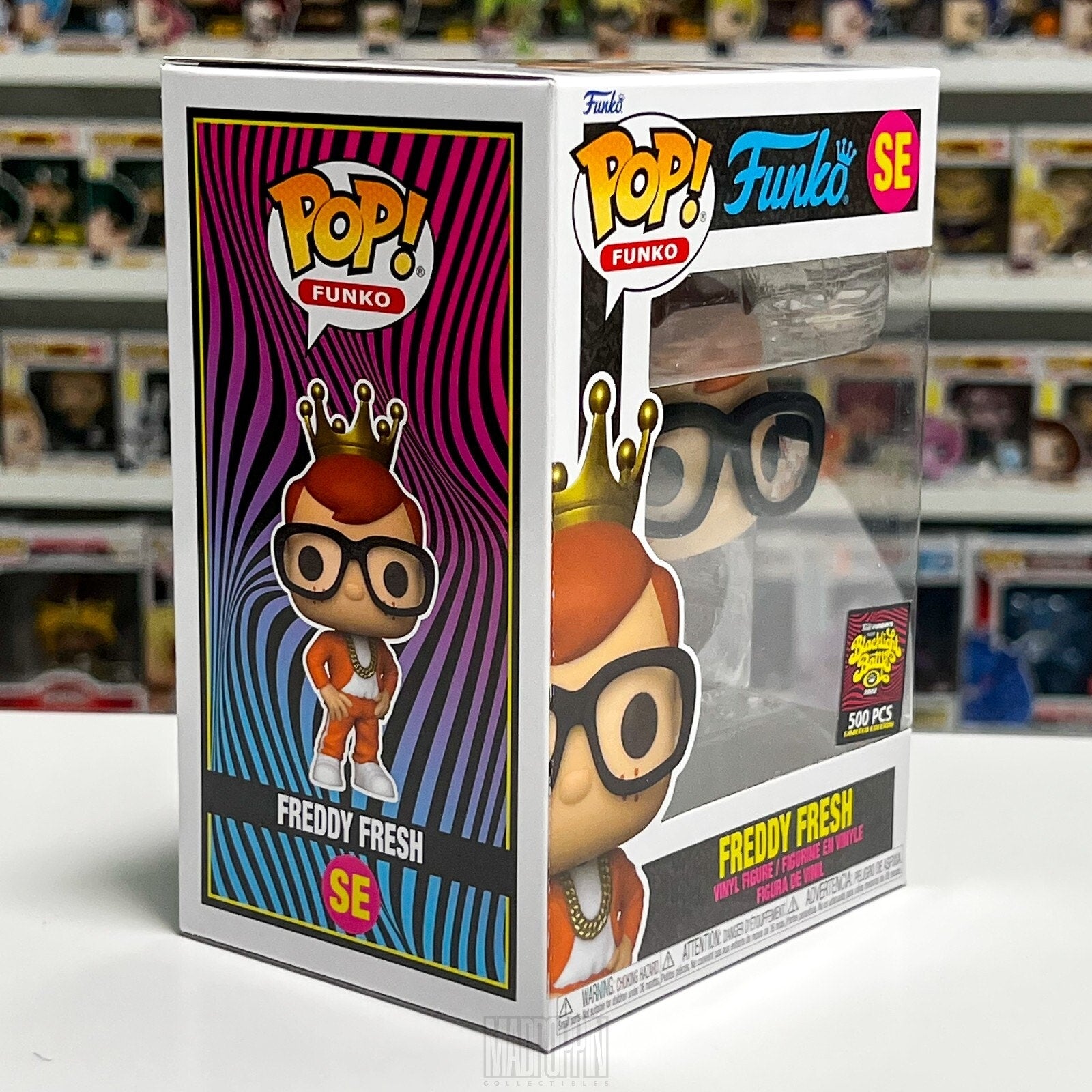Funko Pop Fundays Blacklight Battle Freddy Fresh Orange Suit 500pcs Vinyl Figure