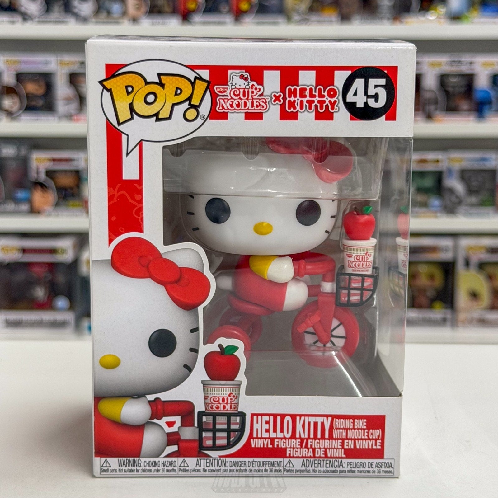 Funko Pop Sanrio Hello Kitty Riding Bike w/Noodles 45 Kawaii Cute Vinyl Figure