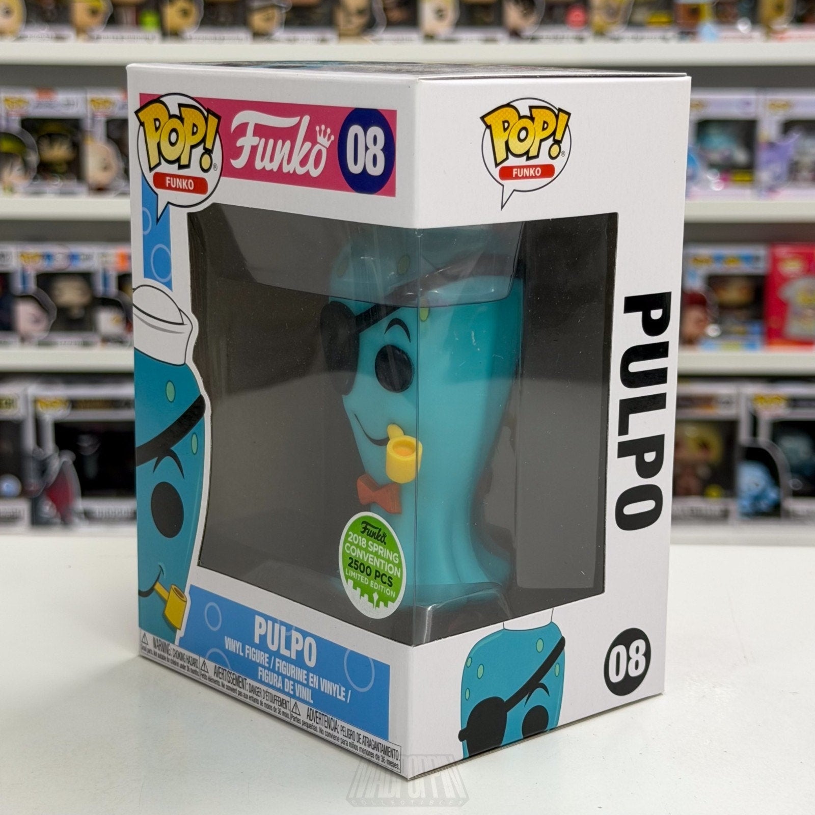 Funko Pop Spastik Fantastik Plastik Pulpo ECCC 2500 PCS 08 Squid Vinyl Figure