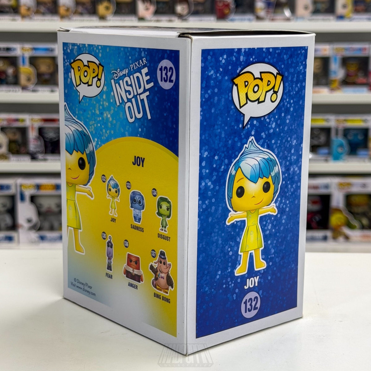 Funko Pop Disney Pixar Inside Out Joy 132 Vaulted Animation Emotion Vinyl Figure