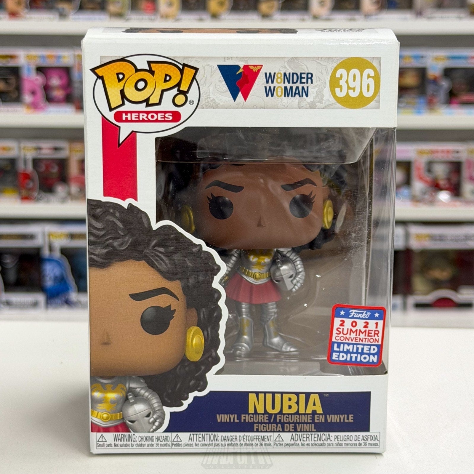 Funko Pop DC Super Heroes Wonder Woman Nubia FunKon 396 Amazon Warrior Figure