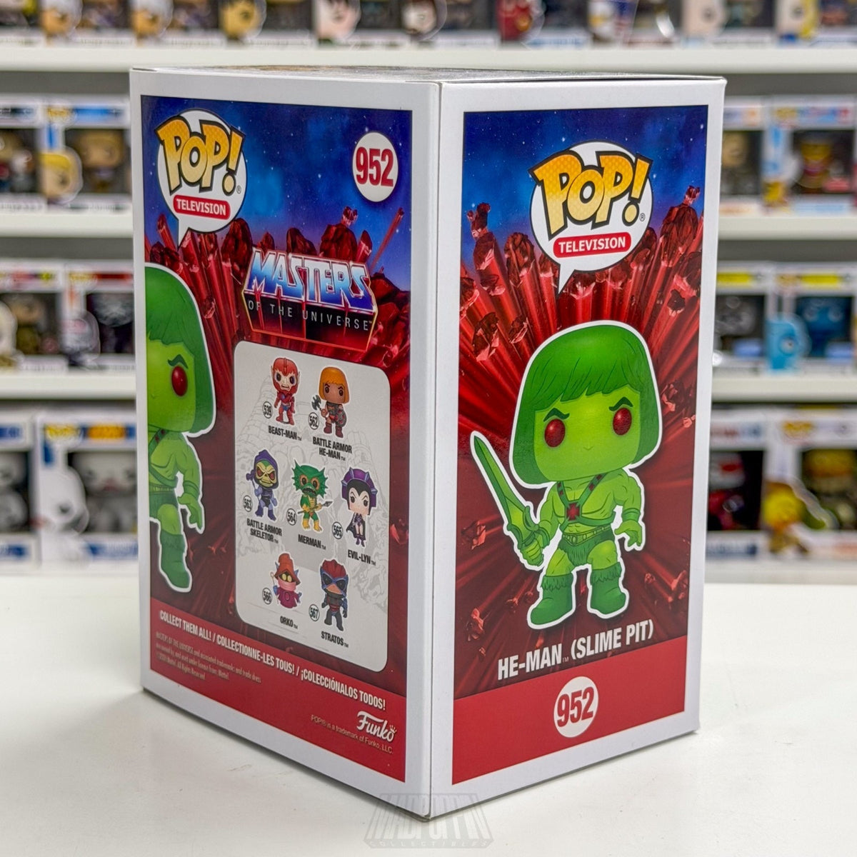 Funko Pop TV Masters of the Universe MOTU He-Man Slime Pit ECCC 952 Vinyl Figure