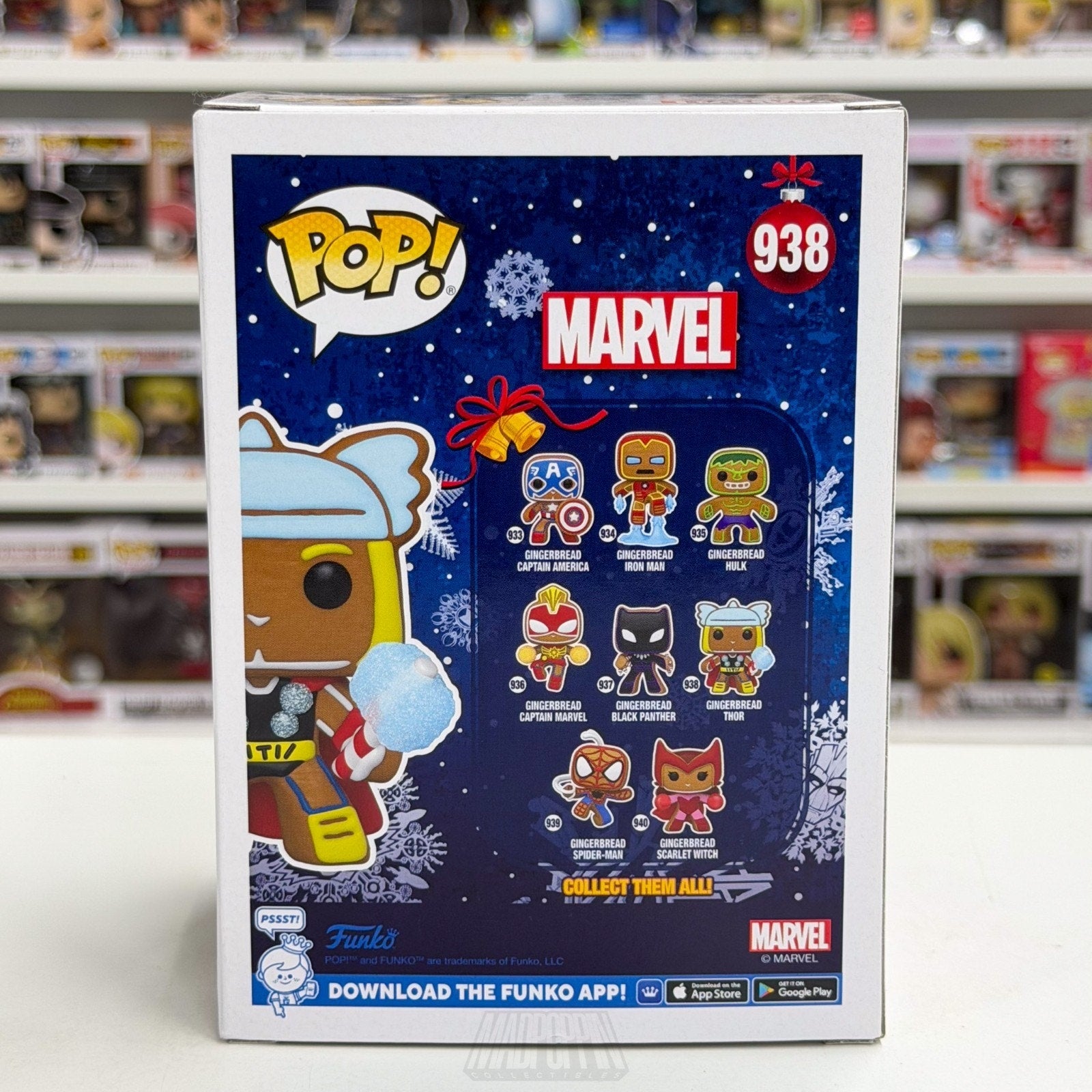 Funko Pop Marvel Gingerbread Thor 938 Christmas Holiday Cookie Toy Vinyl Figure