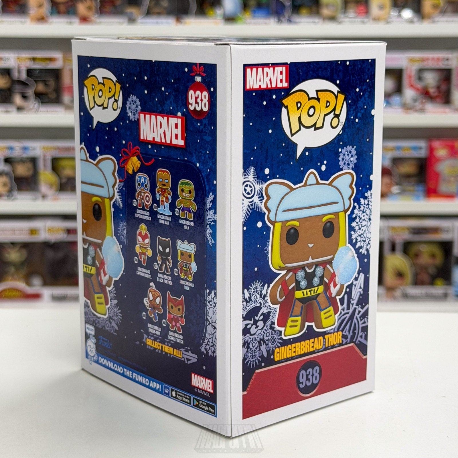 Funko Pop Marvel Gingerbread Thor 938 Christmas Holiday Cookie Toy Vinyl Figure