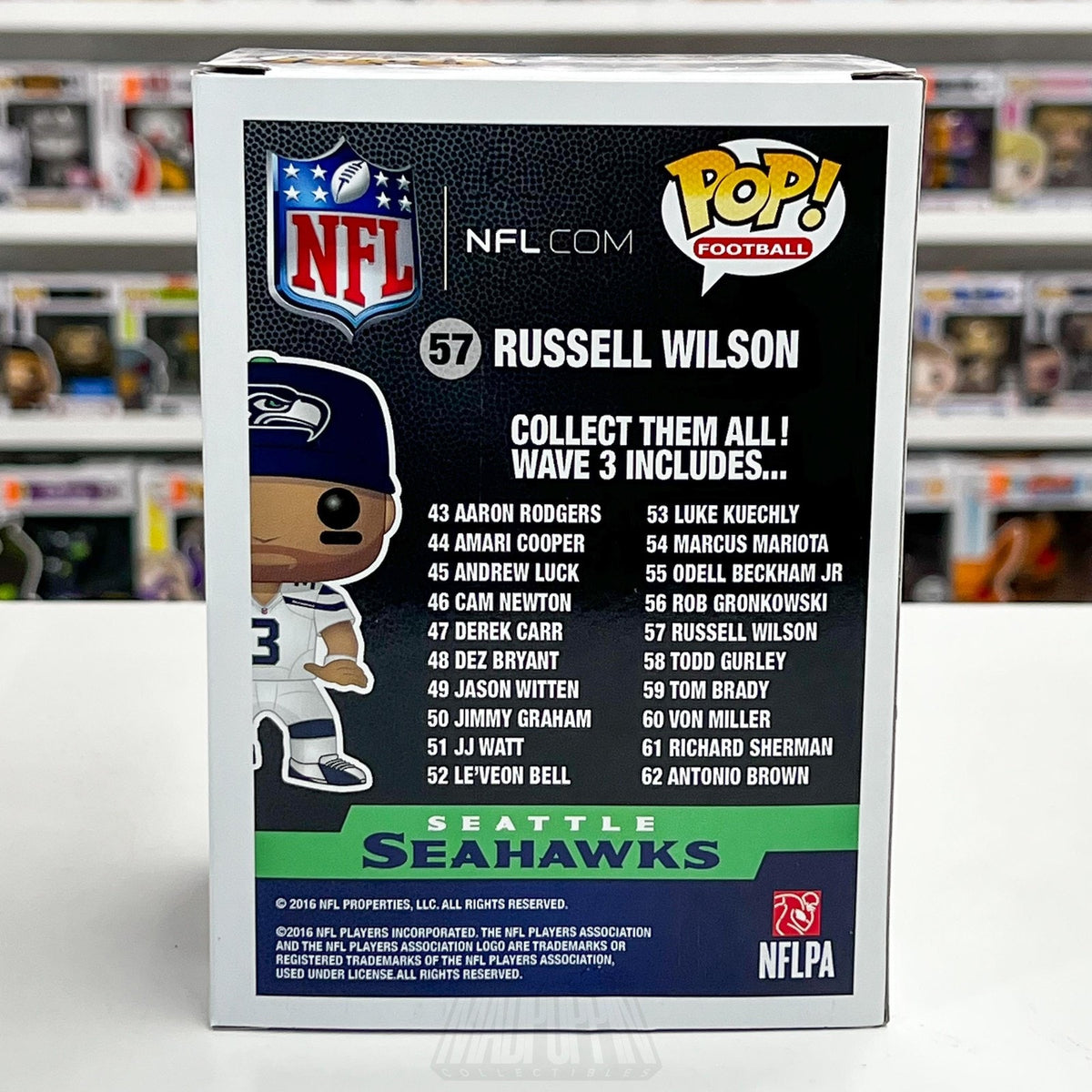 Funko Pop Seattle Seahawks NFL Football Russell Wilson Pop Vinyl Figure 57 QB