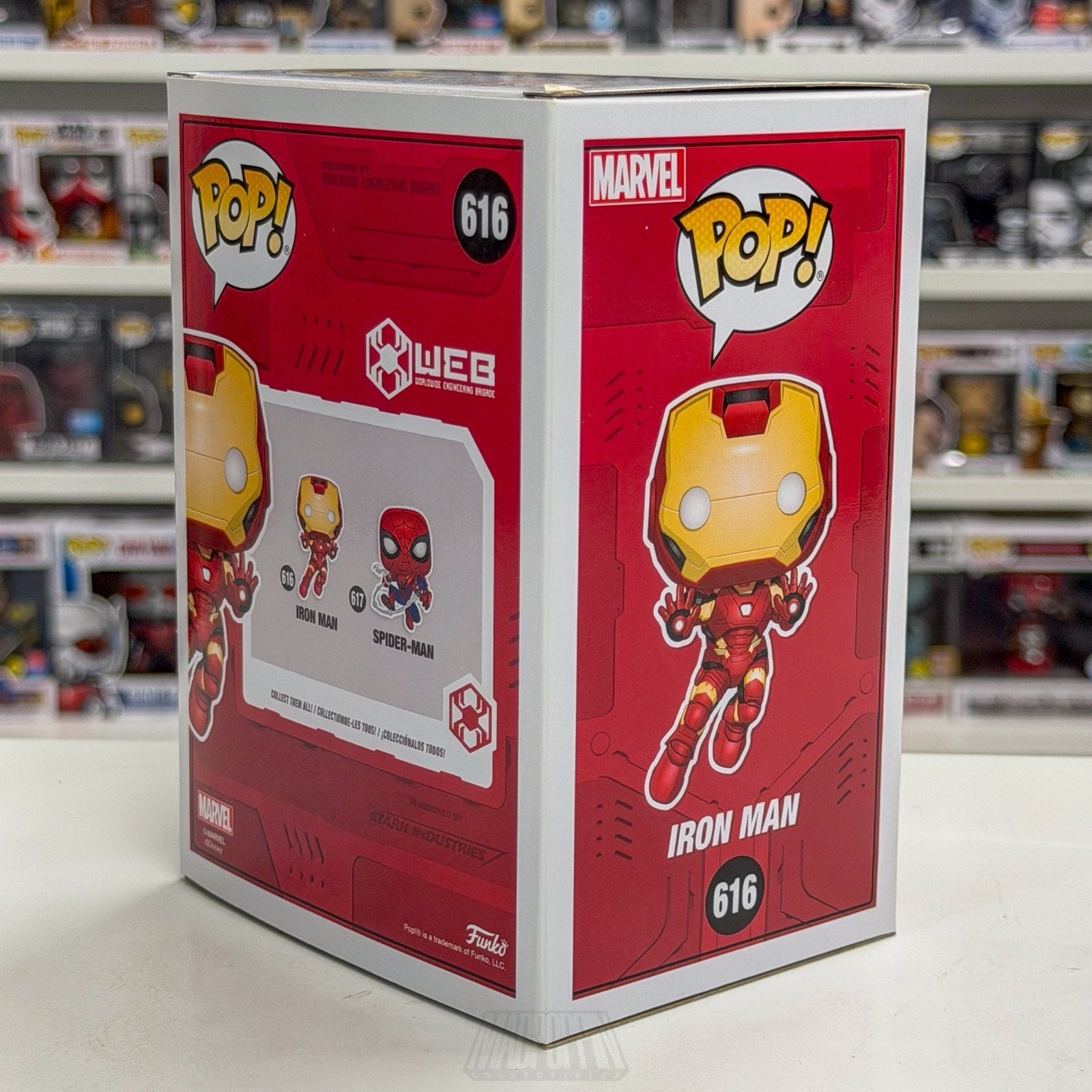 Funko Pop Marvel WEB Iron Man Disney Park Exclusive 616 Superhero Vinyl Figure