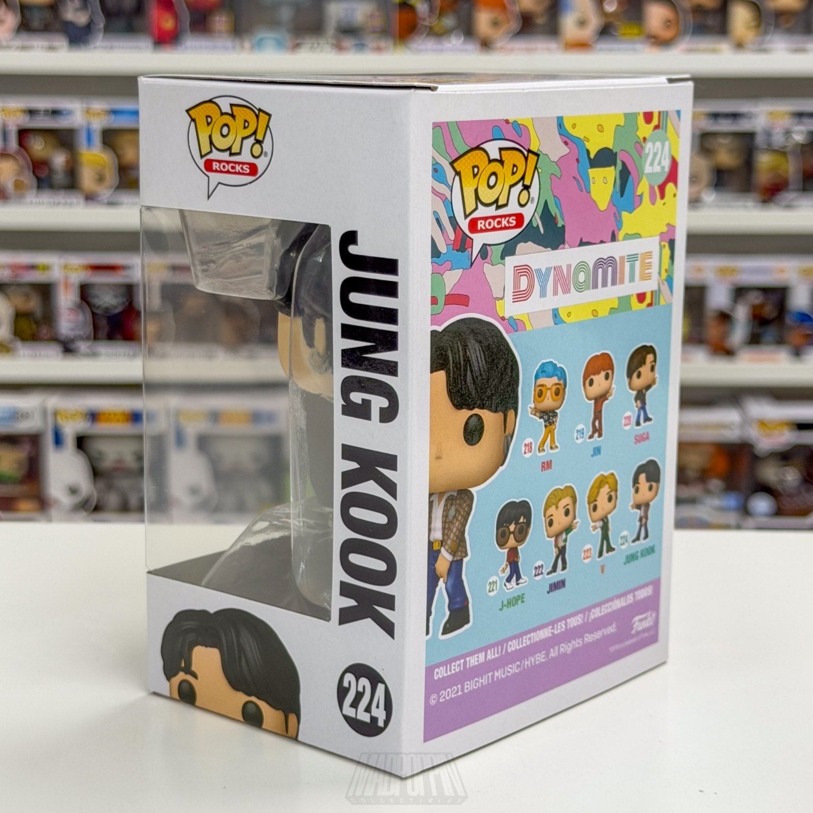Funko Pop Rocks BTS Dynamite Jung Kook 224 Boy Band Korean K-Pop Vinyl Figure