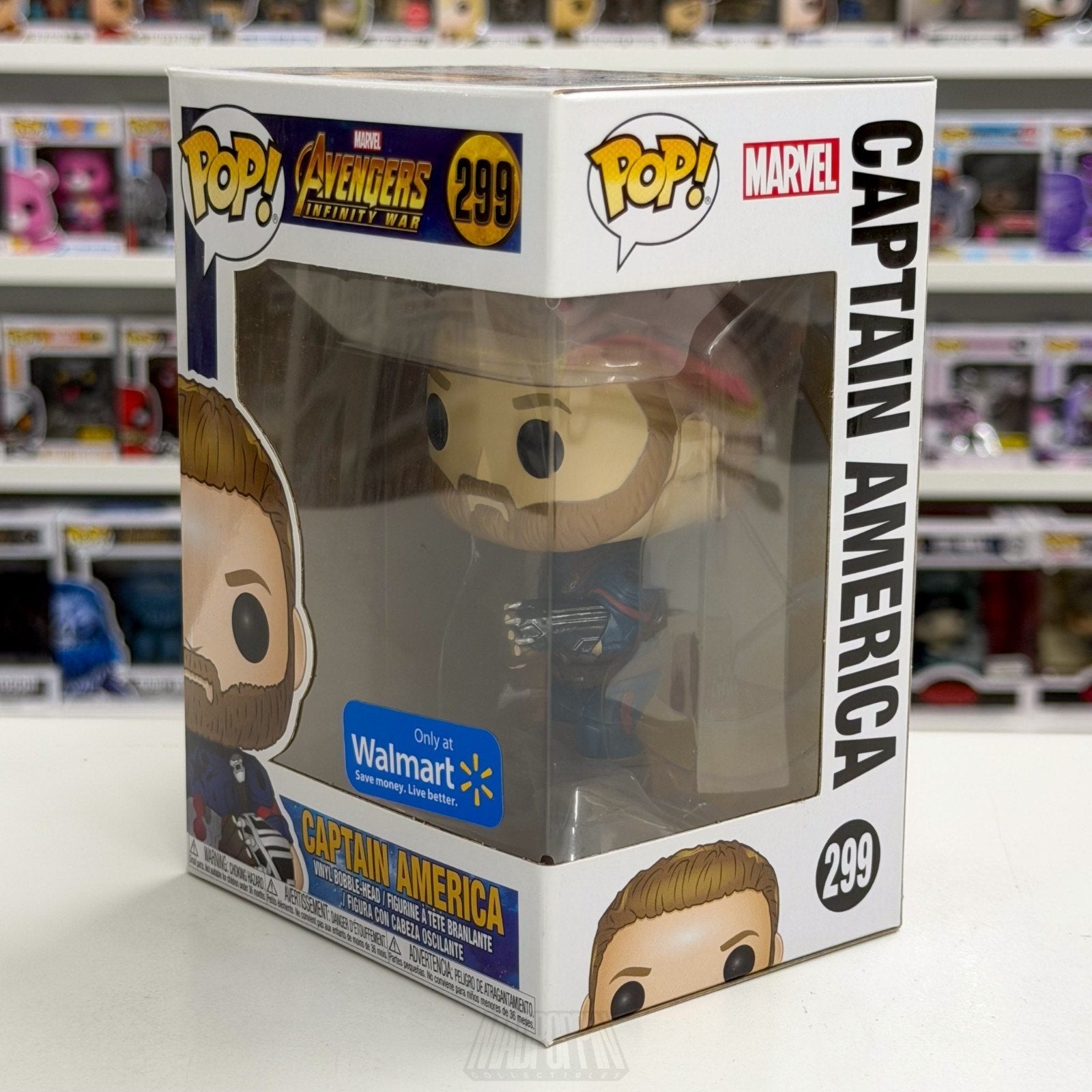 Funko Pop Marvel Avengers Infinity War Captain America Walmart 299 Vinyl Figure