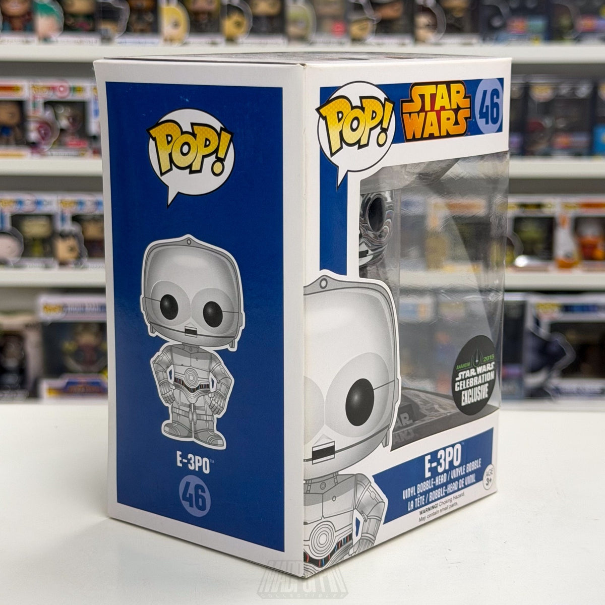 Funko Pop Star Wars E-3PO Chrome Celebration Exclusive Blue Box 46 Vinyl Figure