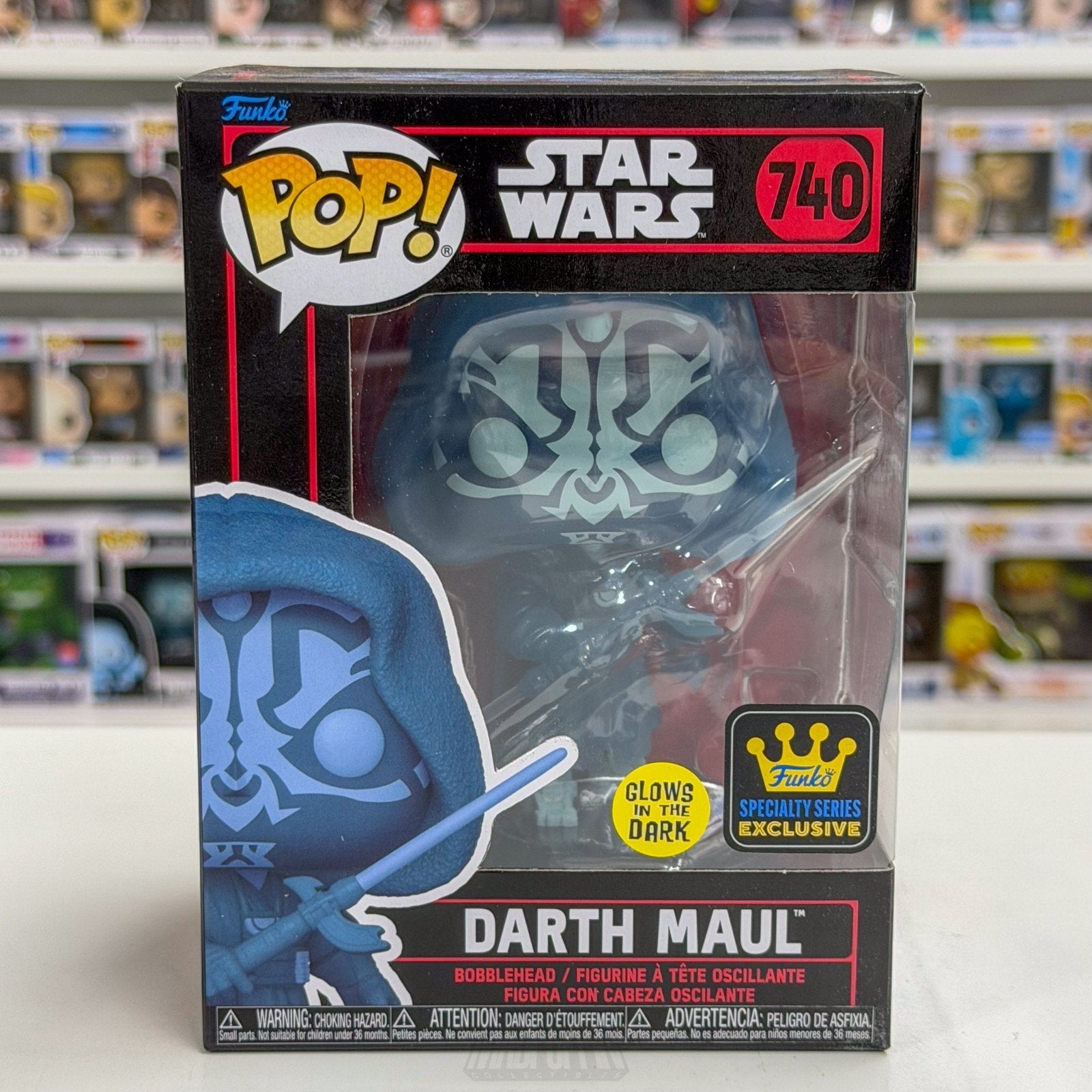 Funko Pop Star Wars Darth Maul Hologram Glow Specialty Series 740 Vinyl Figure