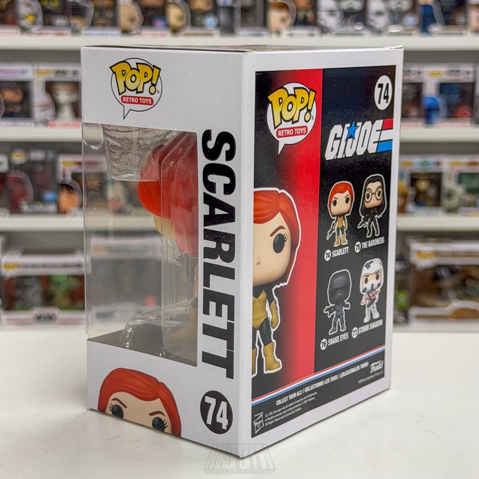 Funko Pop Retro Toys GI Joe Real American Hero Scarlett 74 Cartoon 80s Figure