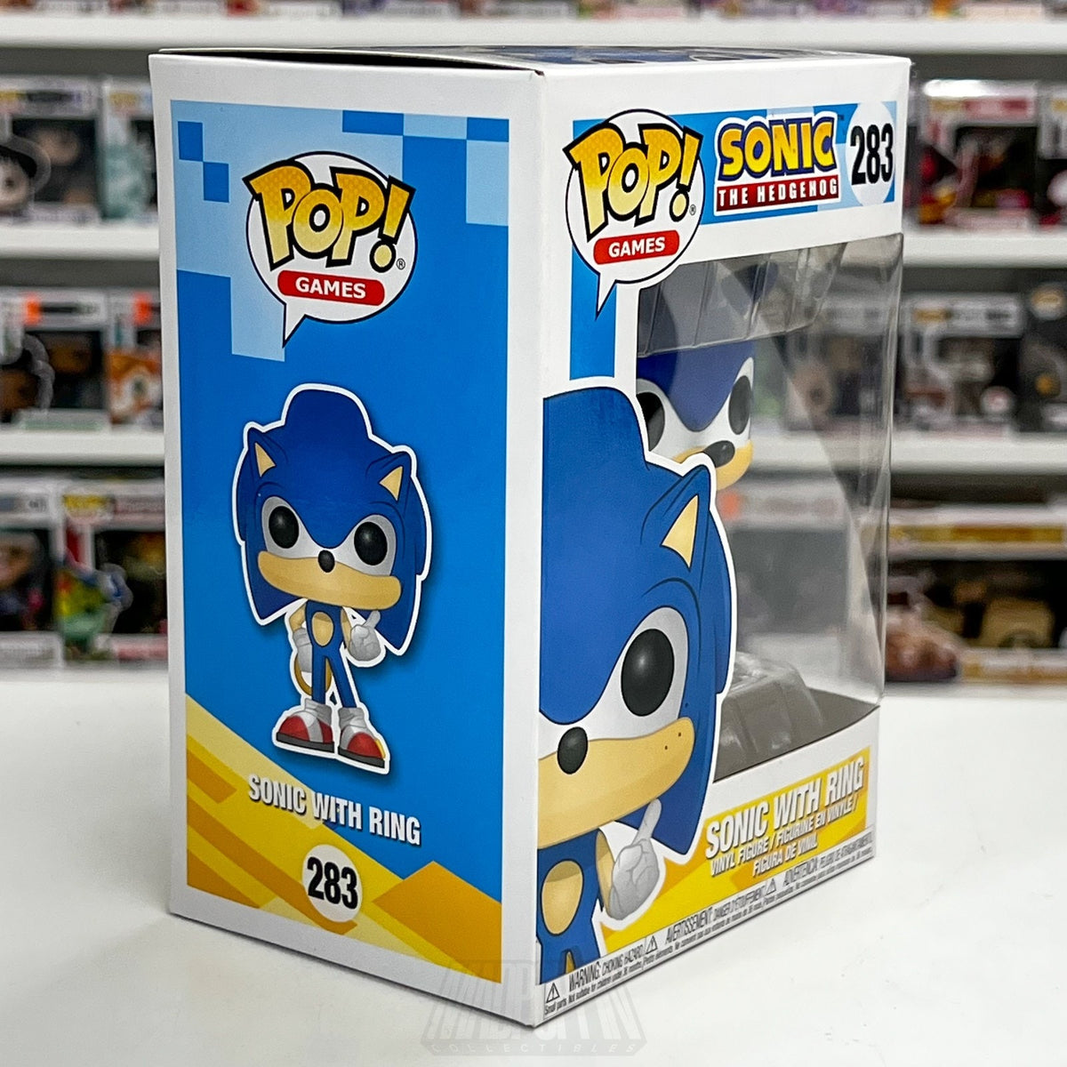 Funko Pop Video Games Sonic The Hedgehog with Ring 283 Sega Toy Vinyl Figure