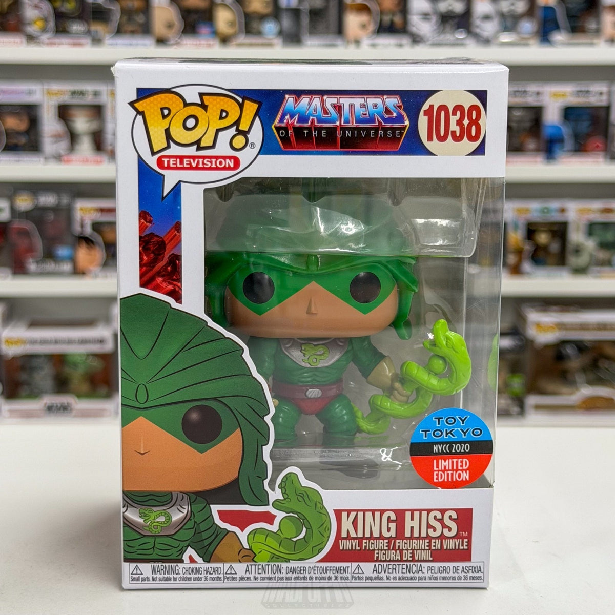 Funko Pop TV Masters of Universe MOTU King Hiss 1038 Cartoon 80s Vinyl Figure
