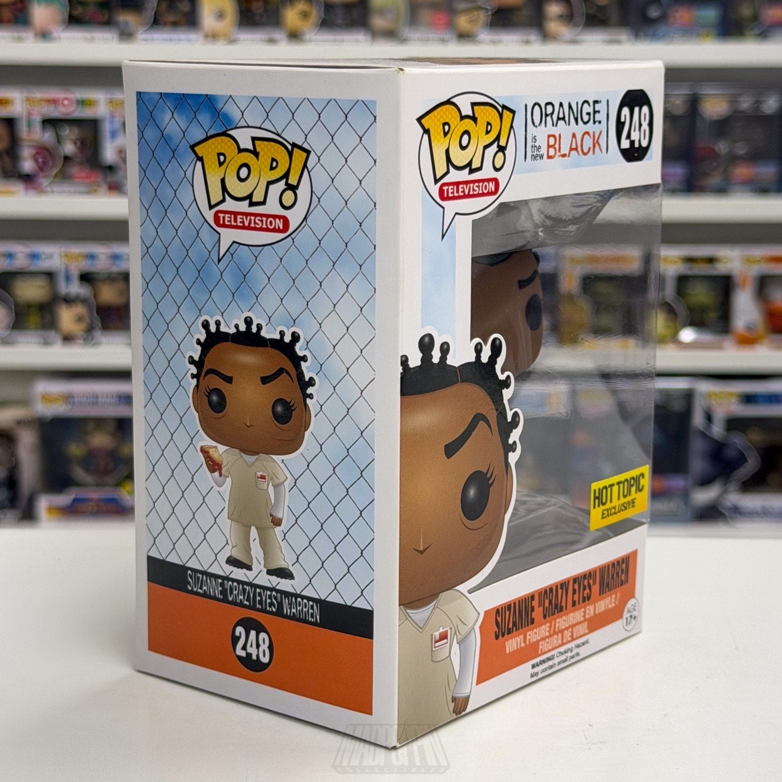 Funko Pop TV Orange New Black Suzanne Crazy Eyes Warren w/Pie Hot Topic 248 Toy