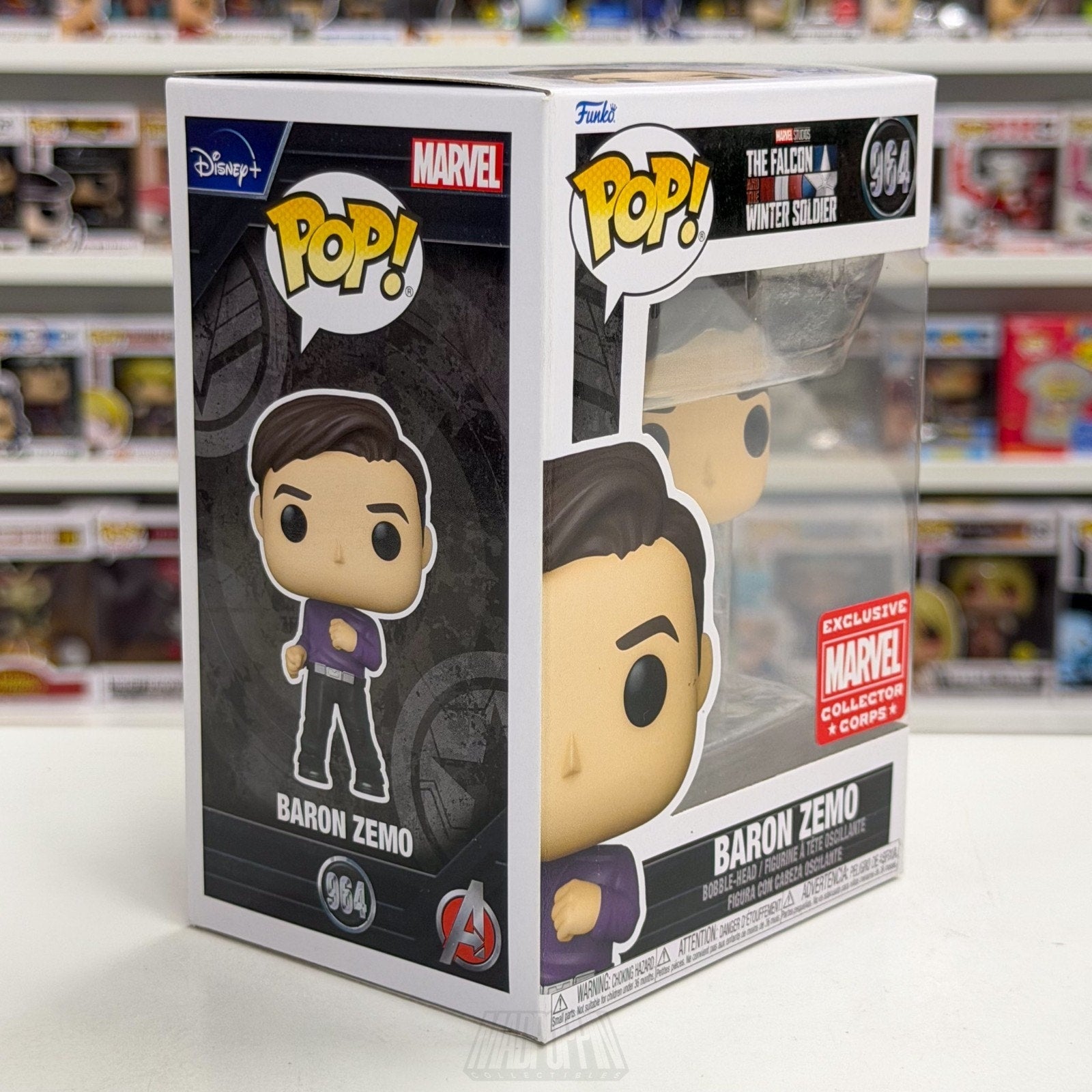 Funko Pop Marvel Collector Corps Baron Zemo Dancing 964 Mastermind Vinyl Figure