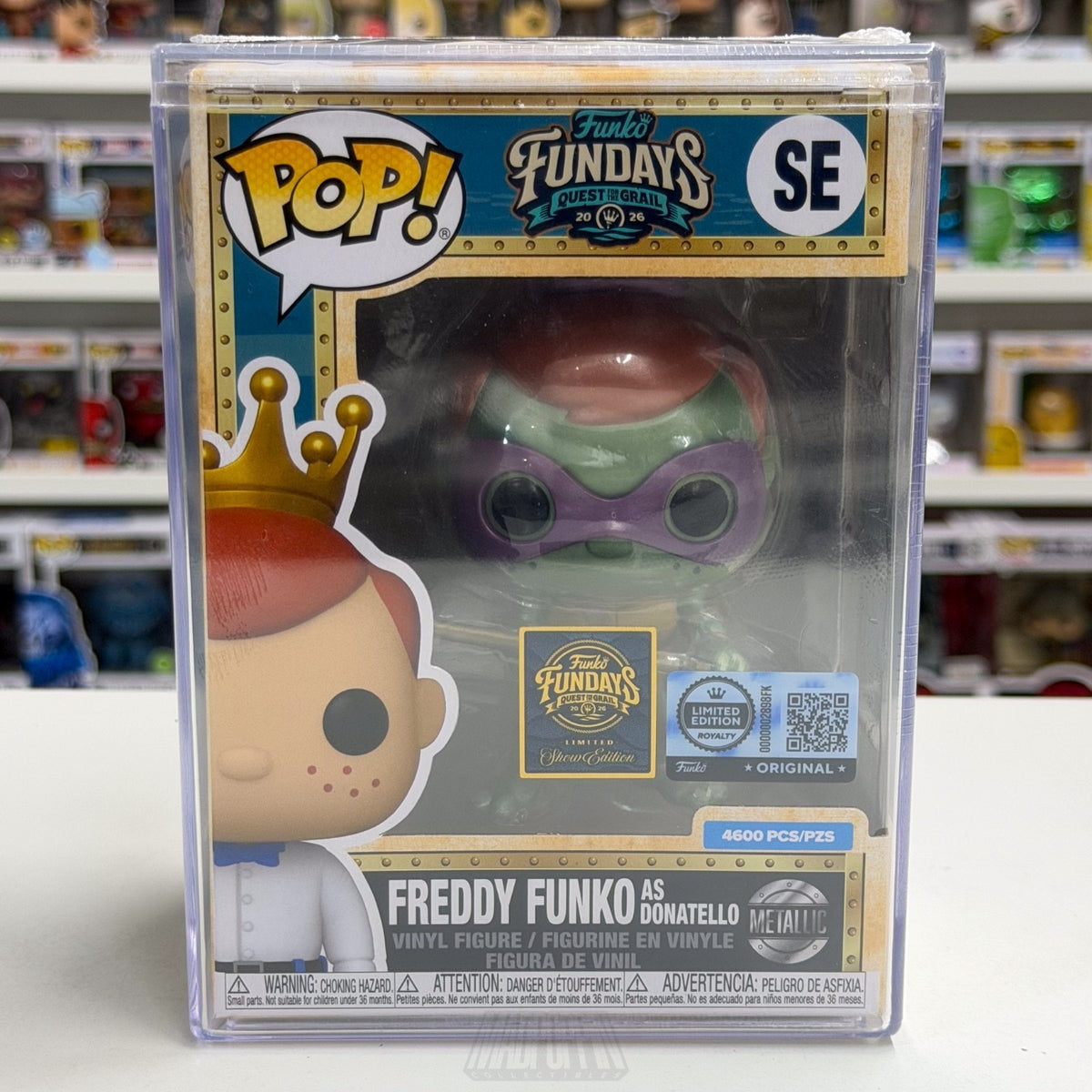 Funko Pop Fundays Freddy Donatello TMNT SE Quest Grail SDCC 2026 CON STICKER
