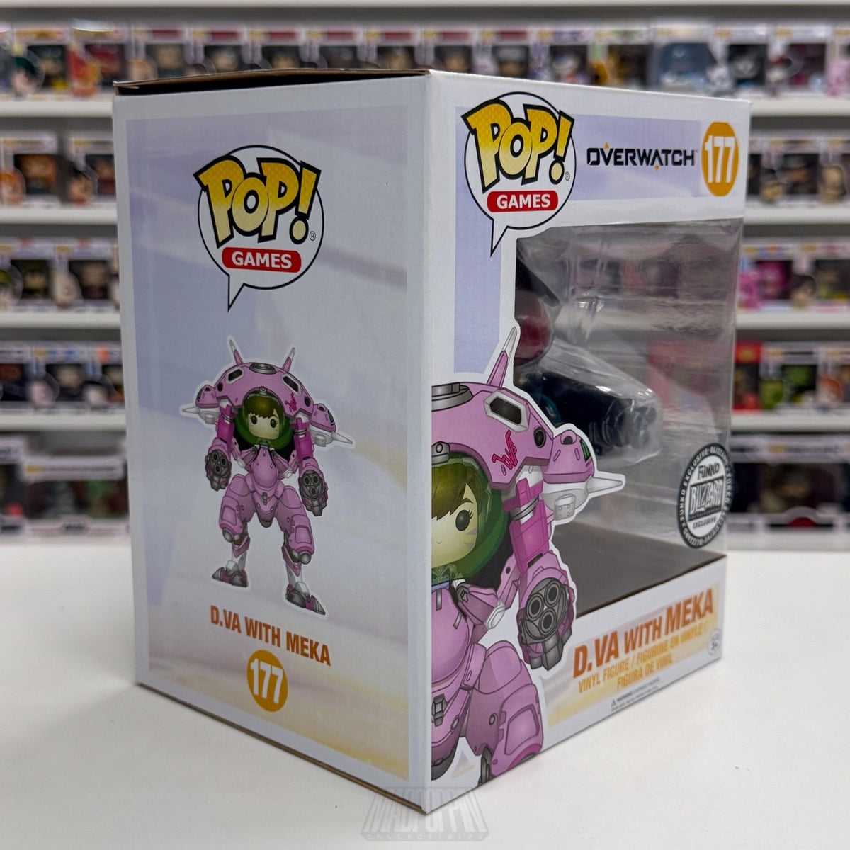 Funko Pop Games Overwatch D.Va w/MEKA Carbon Fiber Blizzard 177 Vinyl 6" Figure