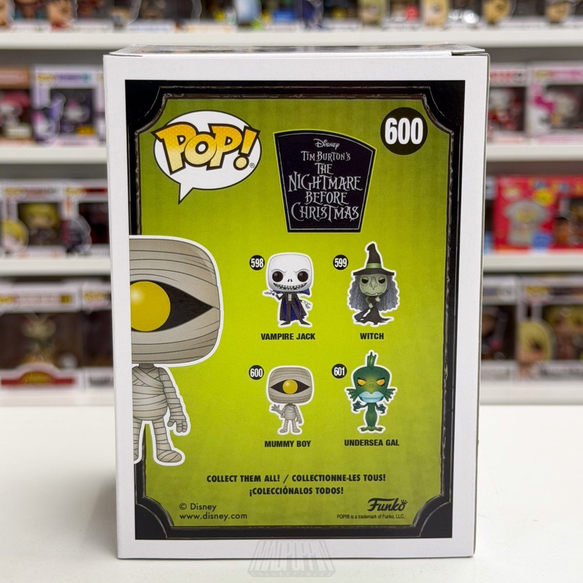 Funko Pop Disney Nightmare Before Christmas Mummy Boy 600 Halloween Vinyl Figure