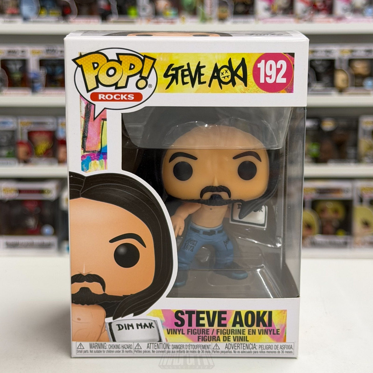 Funko Pop Rocks Steve Aoki Dim Mak Cake 192 Music DJ EDM House Toy Vinyl Figure