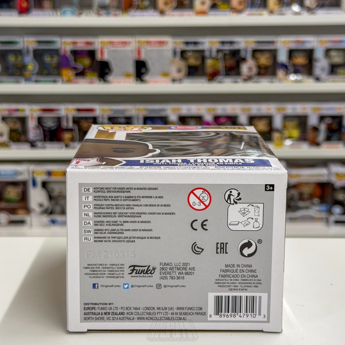 Funko Pop NBA Basketball Detroit Pistons Isiah Zeke Thomas 101 PG Vinyl Figure